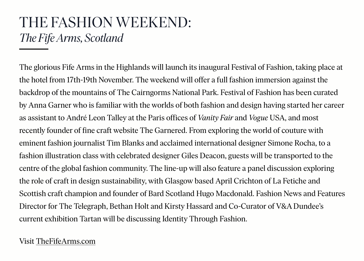 The Garnered - Sheerluxe Festival Of Fashion Anna Garner