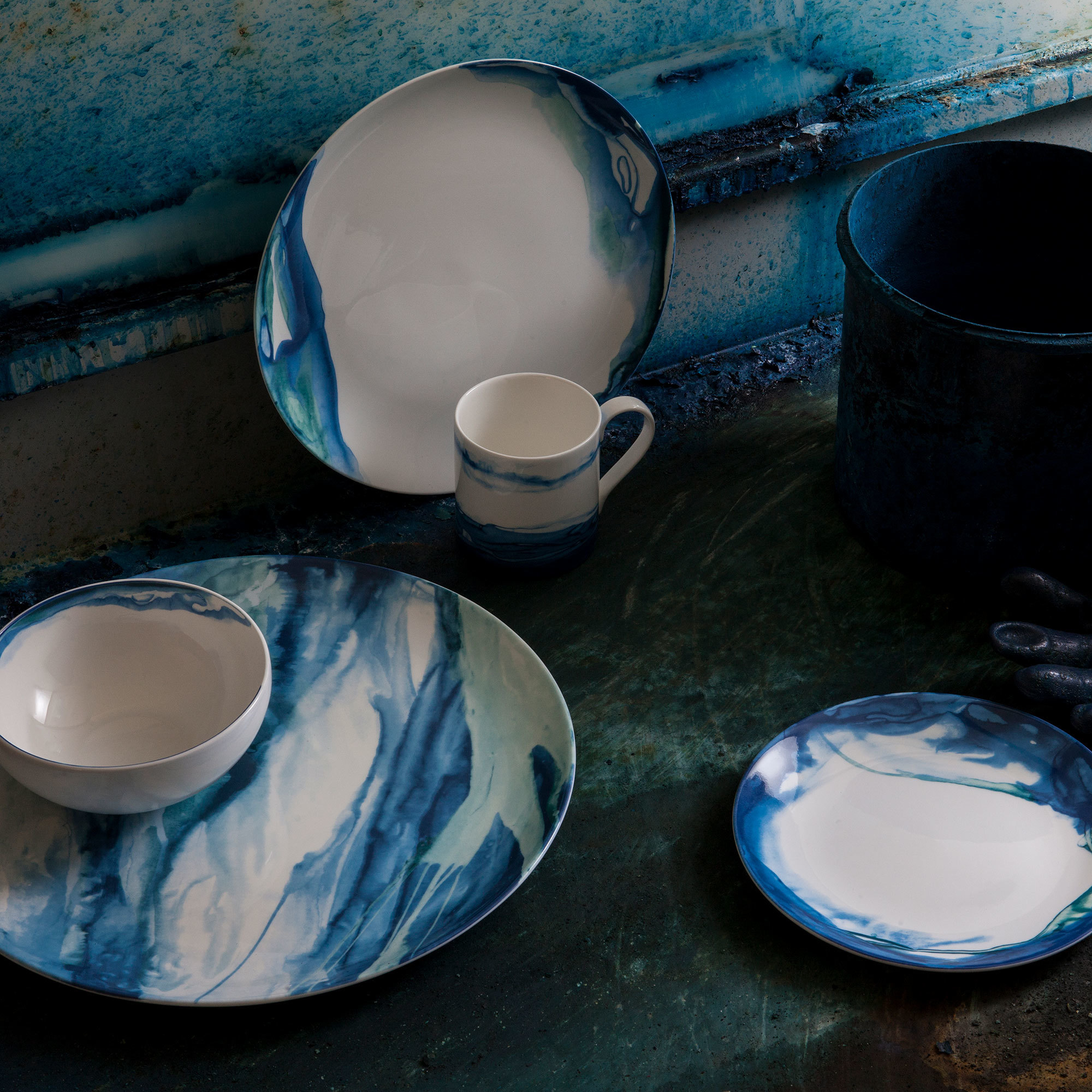 1882 Ltd x Deborah M Allen Jenny Fine Bone China Cereal Bowls - 1882 Jenny Group Shot The Garnered Lifestyle