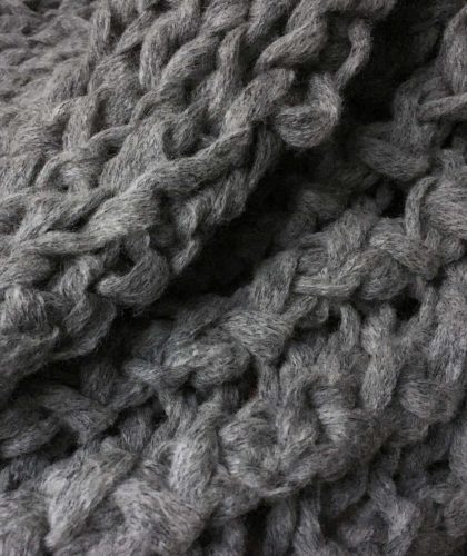 The Garnered - Gray Twisted Rib Adrienne Rogers Textiles The Garnered Styled 1