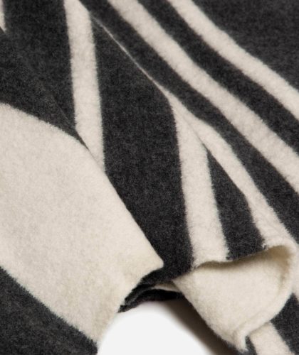 The Garnered - Gray White Muskoka Felted Throw Adrienne Rogers Textiles The Garnered 015