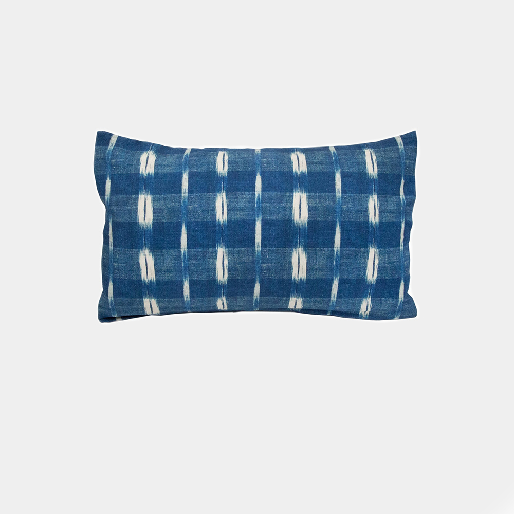 Ruth Ribeaucourt x Antoinette Poisson 'Flammé Indigo' Cushion - The Garnered Antoinette Poisson Ruth Ribeaucourt Indigo Flamme Cushion L