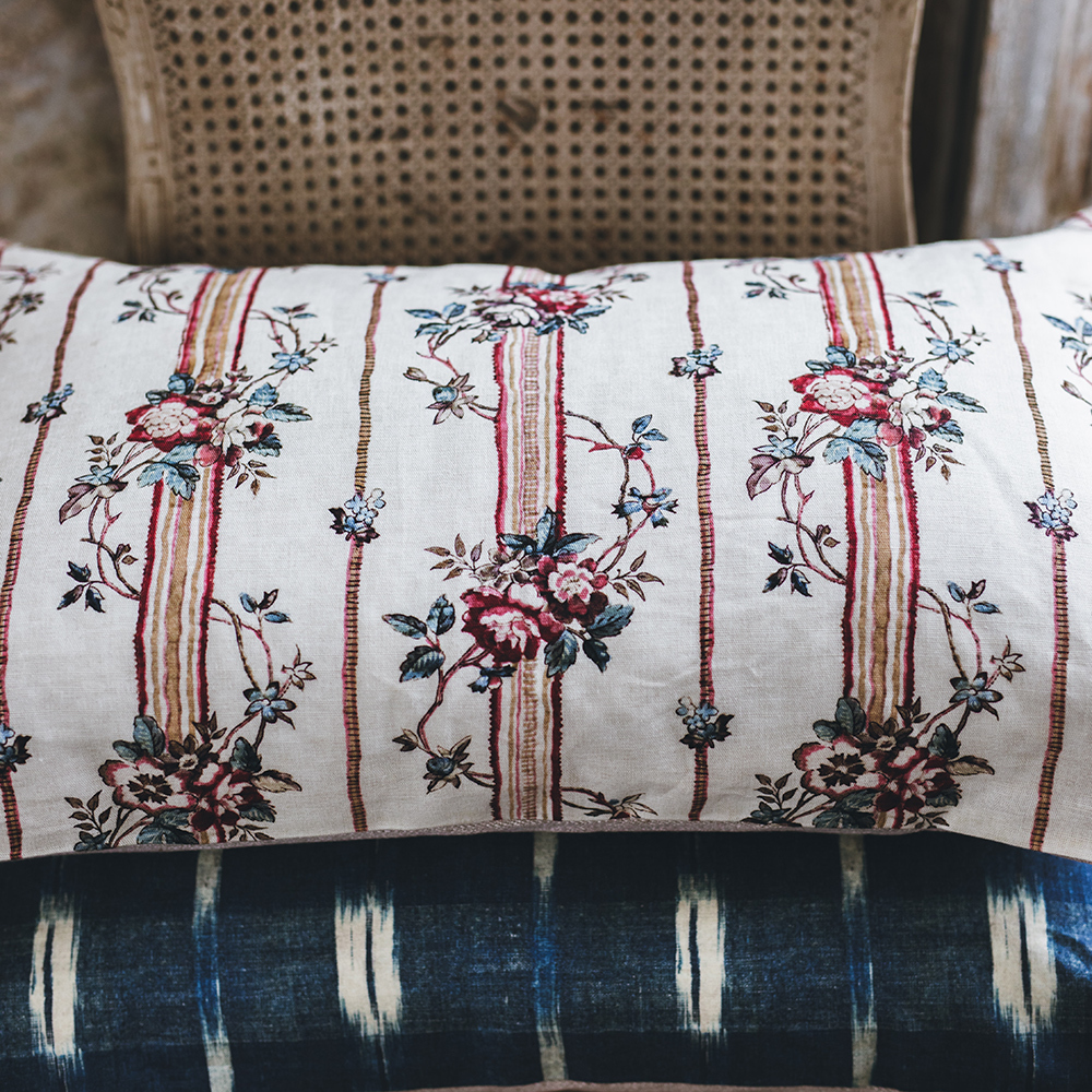 Ruth Ribeaucourt x Antoinette Poisson 'Flammé Indigo' Fabric - The Garnered Antoinette Poisson Ruth Ribeaucourt Fabrics 5