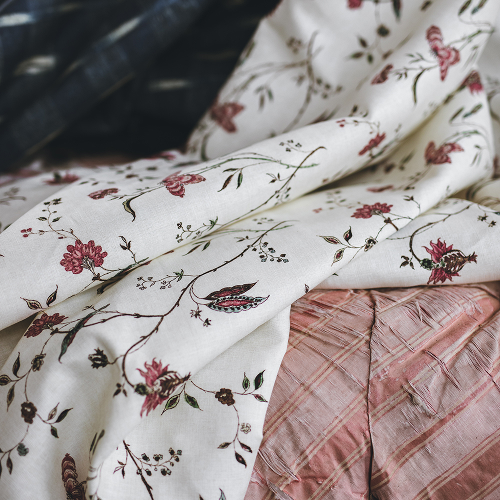 Ruth Ribeaucourt x Antoinette Poisson 'Coromandel' Cushion - The Garnered Antoinette Poisson Ruth Ribeaucourt Fabrics 6