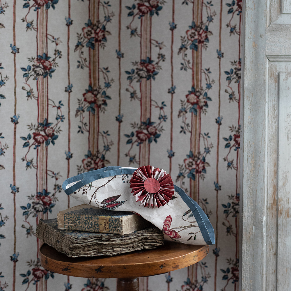 Ruth Ribeaucourt x Antoinette Poisson 'Rayures Provençales' Wallpaper - The Garnered Antoinette Poisson Ruth Ribeaucourt Wallpaper Rayures Provencales