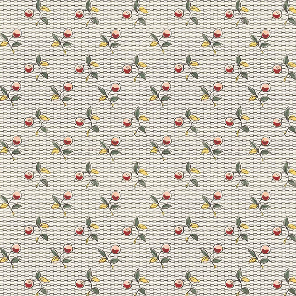 'Baies' Wallpaper in Pink & Green - The Garnered Antoinette Poisson Berries Wallpaper Pink Green Full