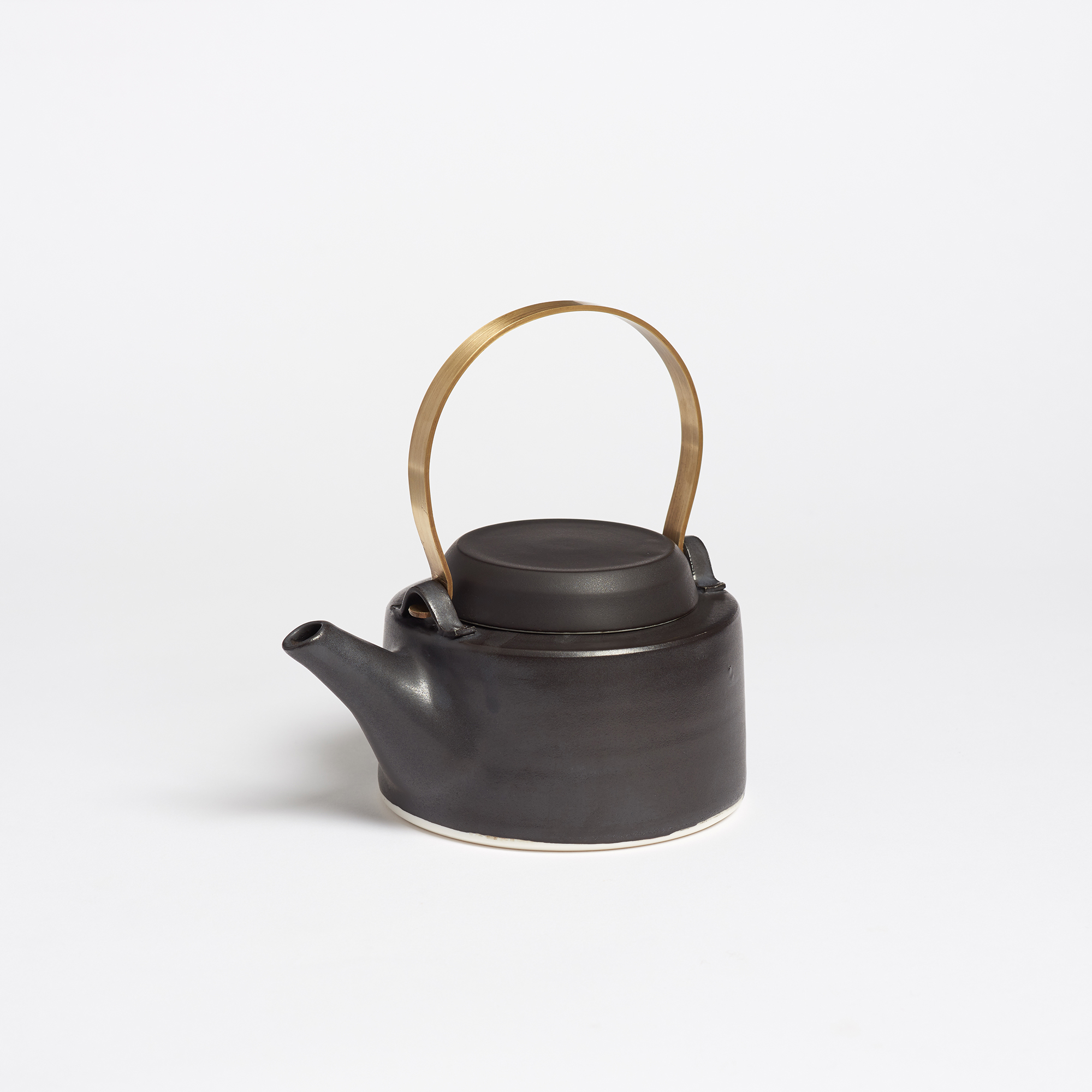 Matte Black Handmade Stoneware Teapot Two-Cup Set - Arielle De Gasquet Handmade Small Teapot Black The Garnered