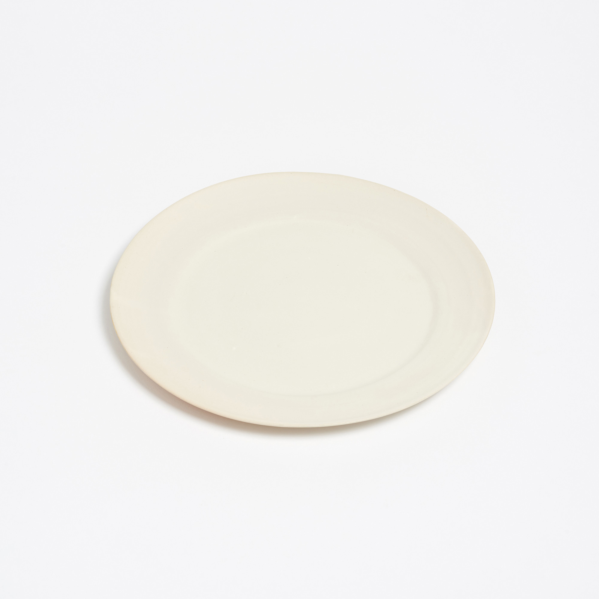 Set of 4 Off-White Matte Glaze Wheel-thrown Dinner Plates - Arielle De Gasquet Off White Dinner Plate The Garnered