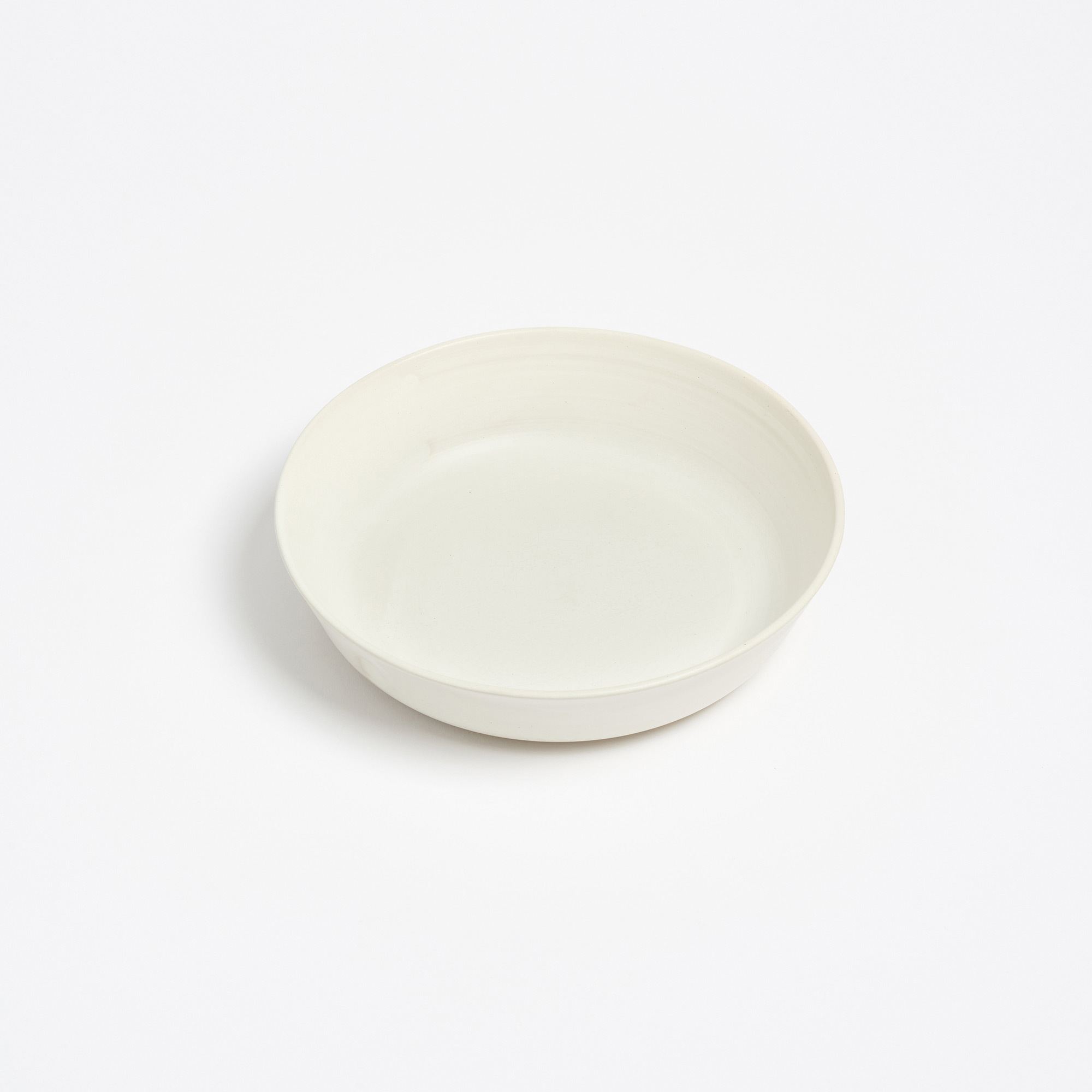 Set of 4 White Glaze Wheel-Thrown Serving Bowls - Arielle De Gasquet White Bowl The Garnered
