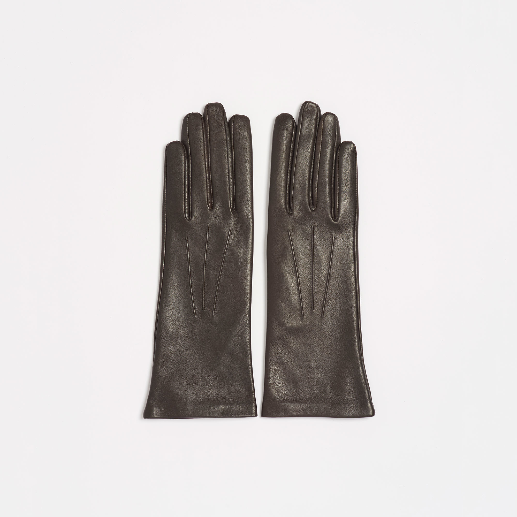 Jackie Black Silk-Lined Leather Gloves - Causse Black Jackie Gloves The Garnered 21