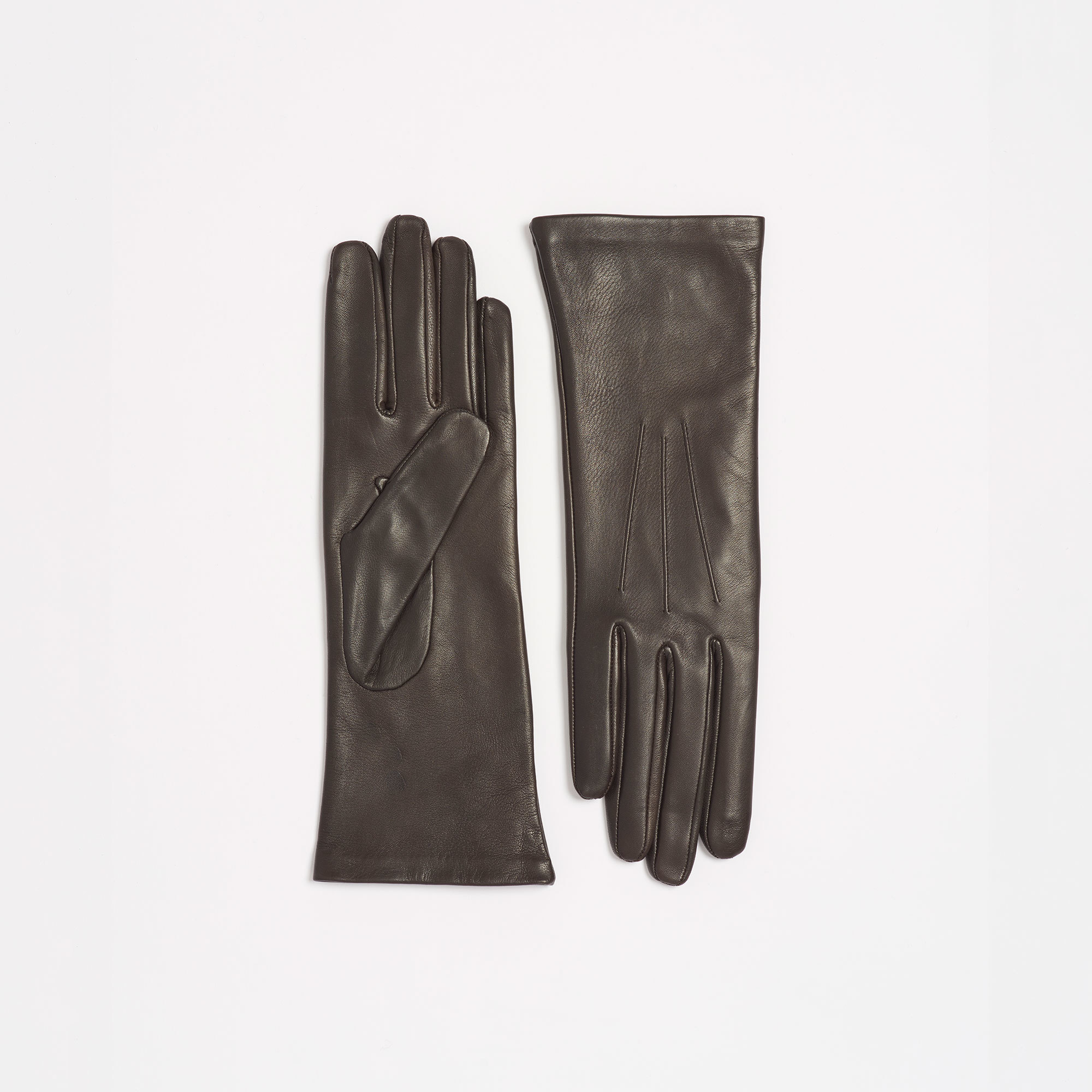 Jackie Black Silk-Lined Leather Gloves - Causse Black Jackie Gloves The Garnered 22