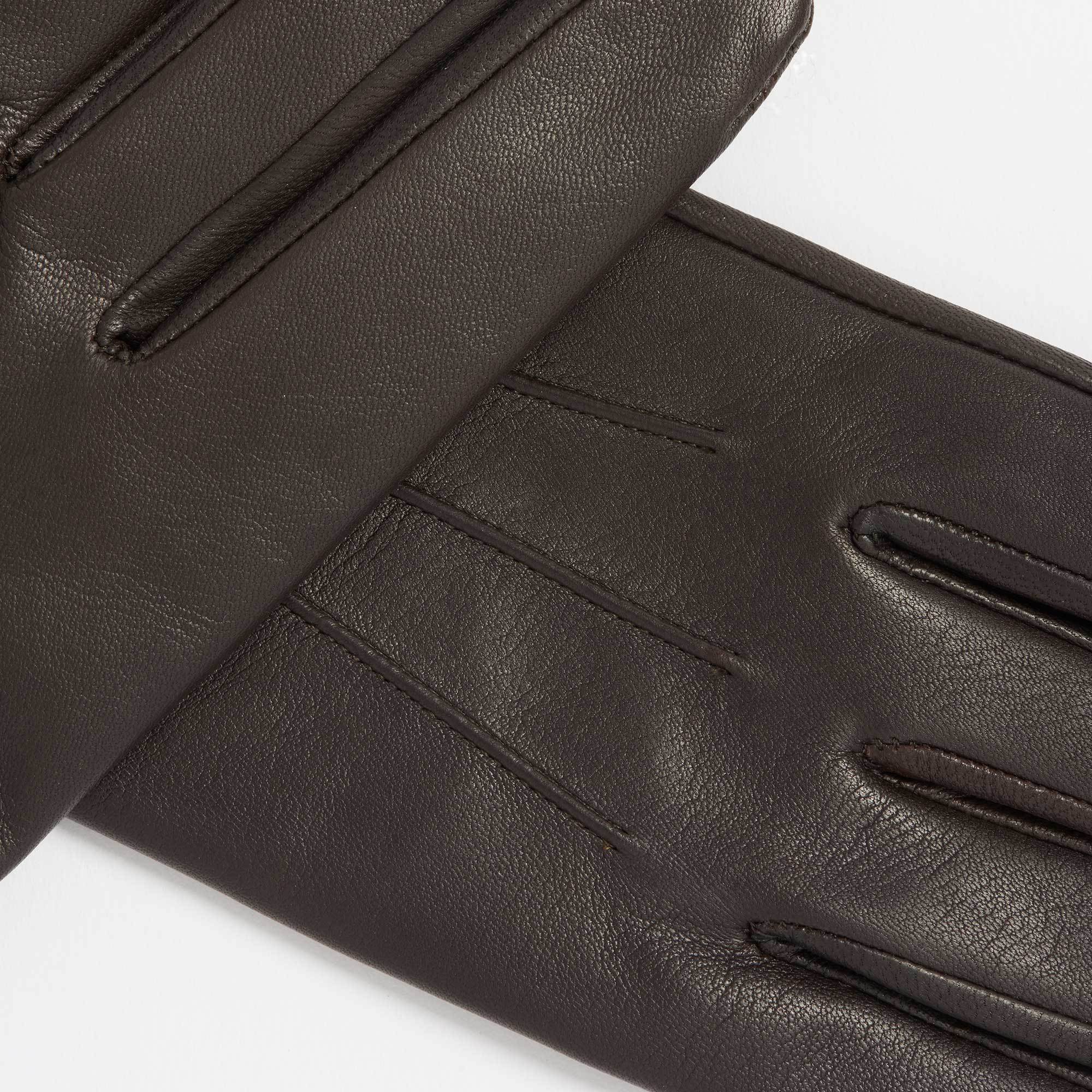 Jackie Black Silk-Lined Leather Gloves - Causse Black Jackie Gloves The Garnered 23