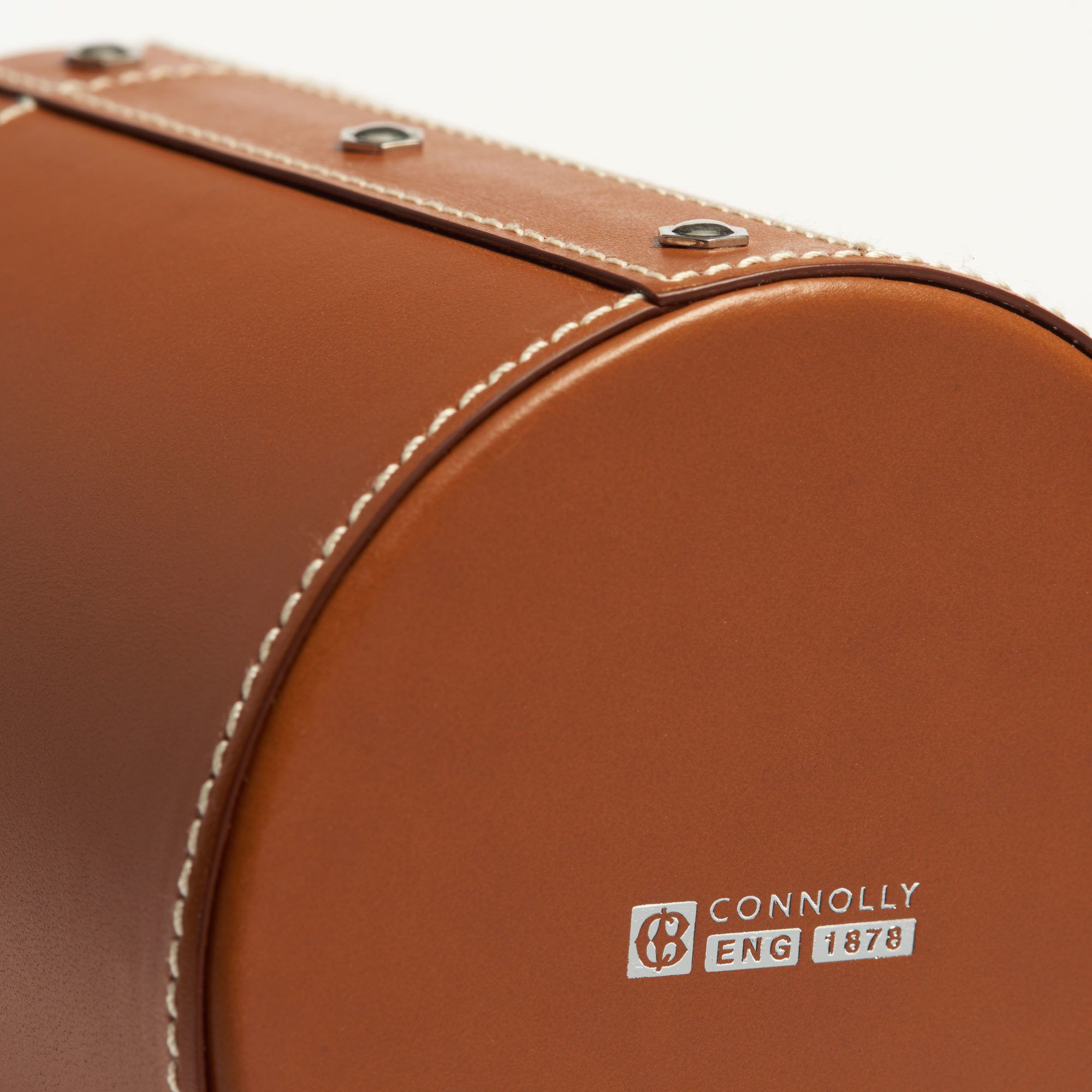 Large Tan Leather Pen Pot - Connolly Leather The Garnered 32