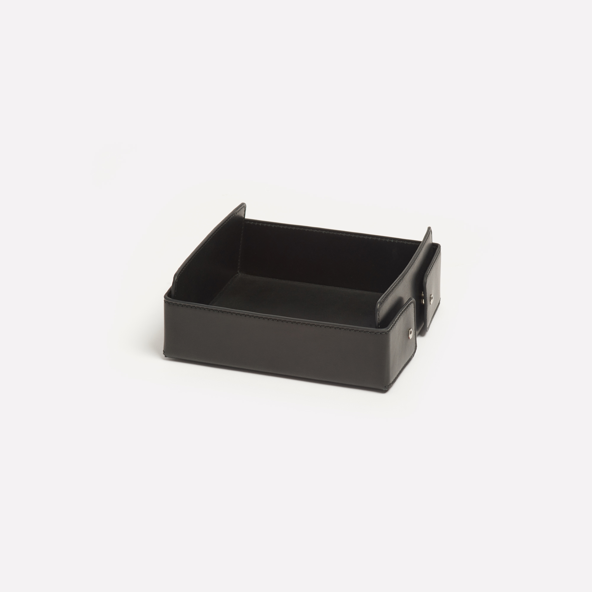 Small Black Leather Vide Poche - Connolly Leather The Garnered 7