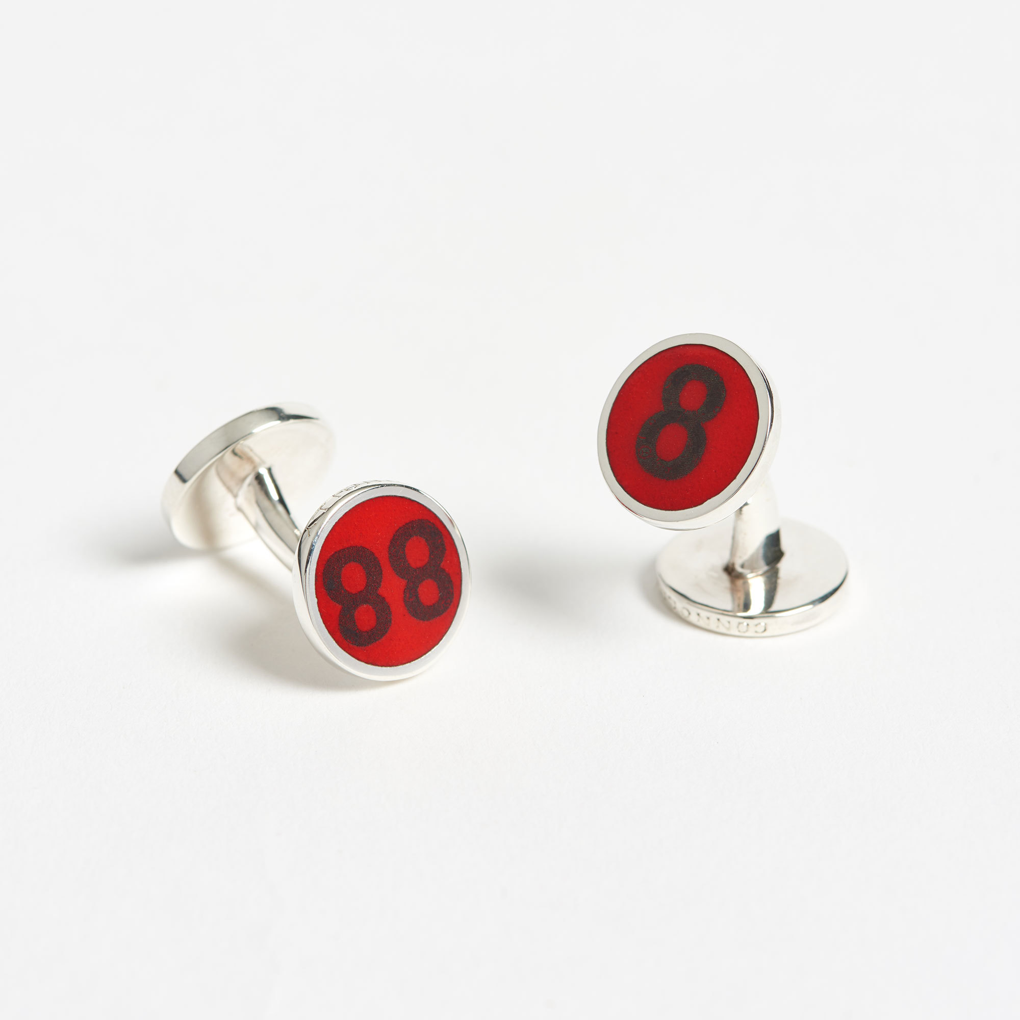 Sterling Silver Number 8 Cufflinks - Connolly Number 8 Cufflinks The Garnered