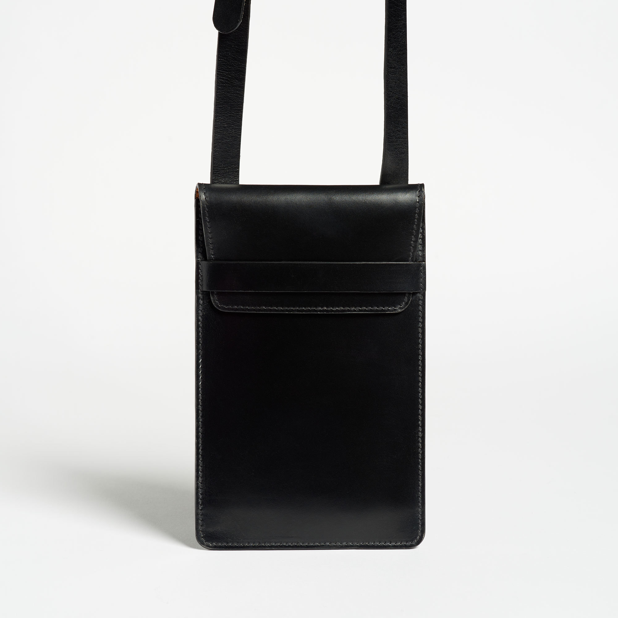 Hand-Crafted Leather Phone Pouch - Doe Leather Fine Handcrafted Phone Pouch The Garnered Front