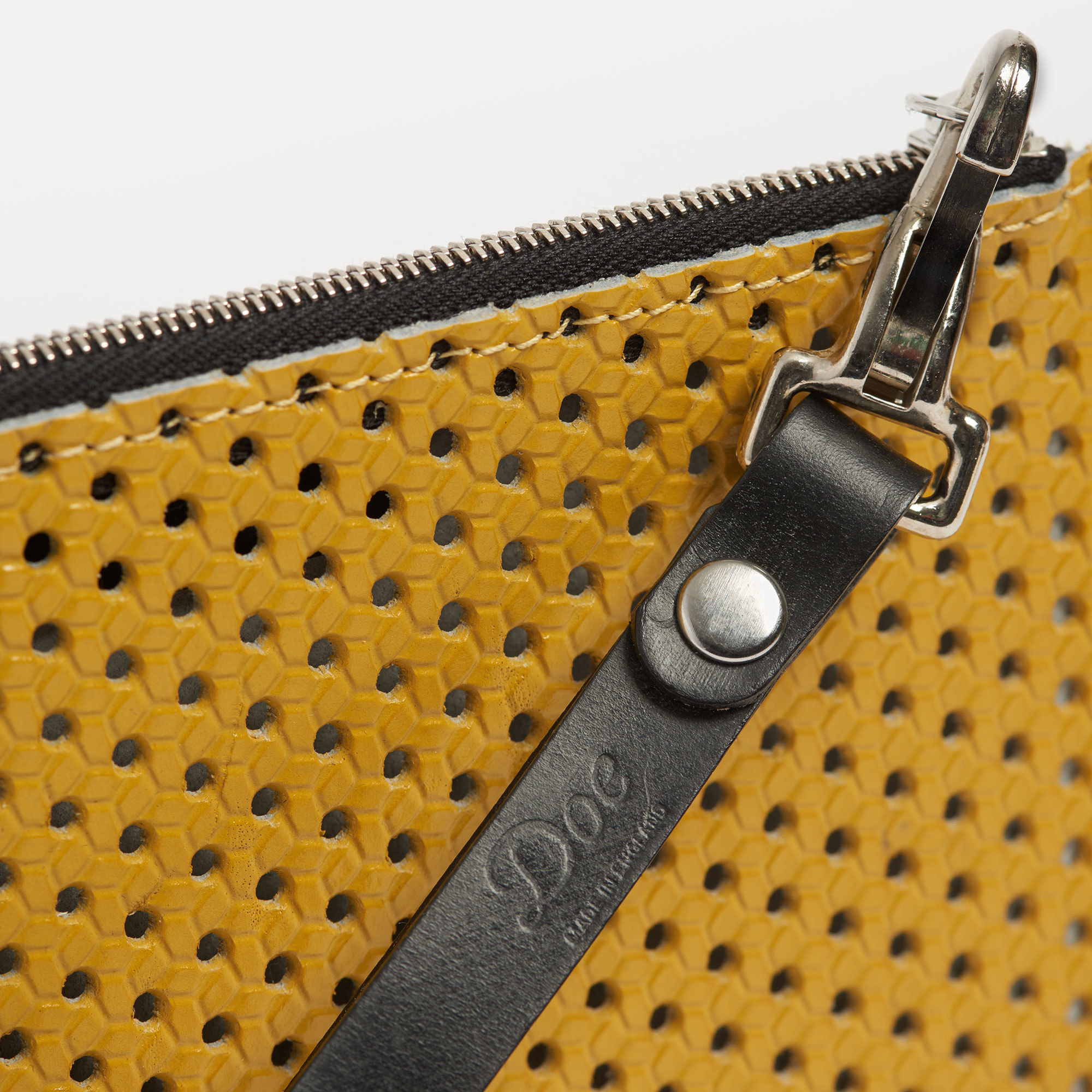 Limited-Edition Vintage Leather Pochette - Vintage Pochette Perforated Doe Leather The Garnered Detail
