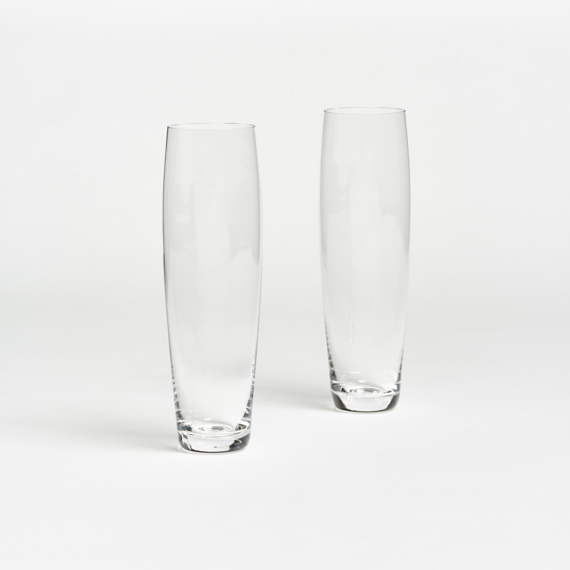 Pair of Simple Swedish Crystal Curved Champagne Glasses - Curved Champagne Glass Deborah Ehrlich Glassware The Garnered 35