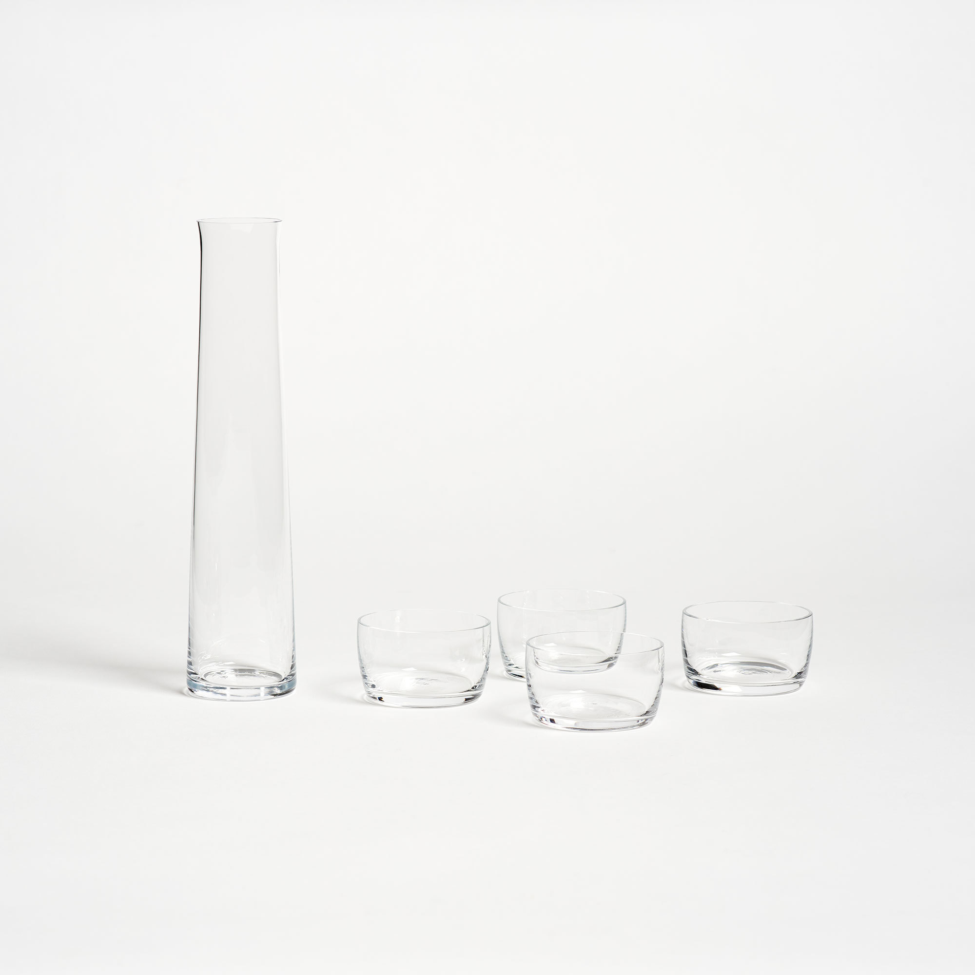 Swedish Crystal Mouthblown Sake Set - Deborah Ehrlich Glass Sake Set The Garnered