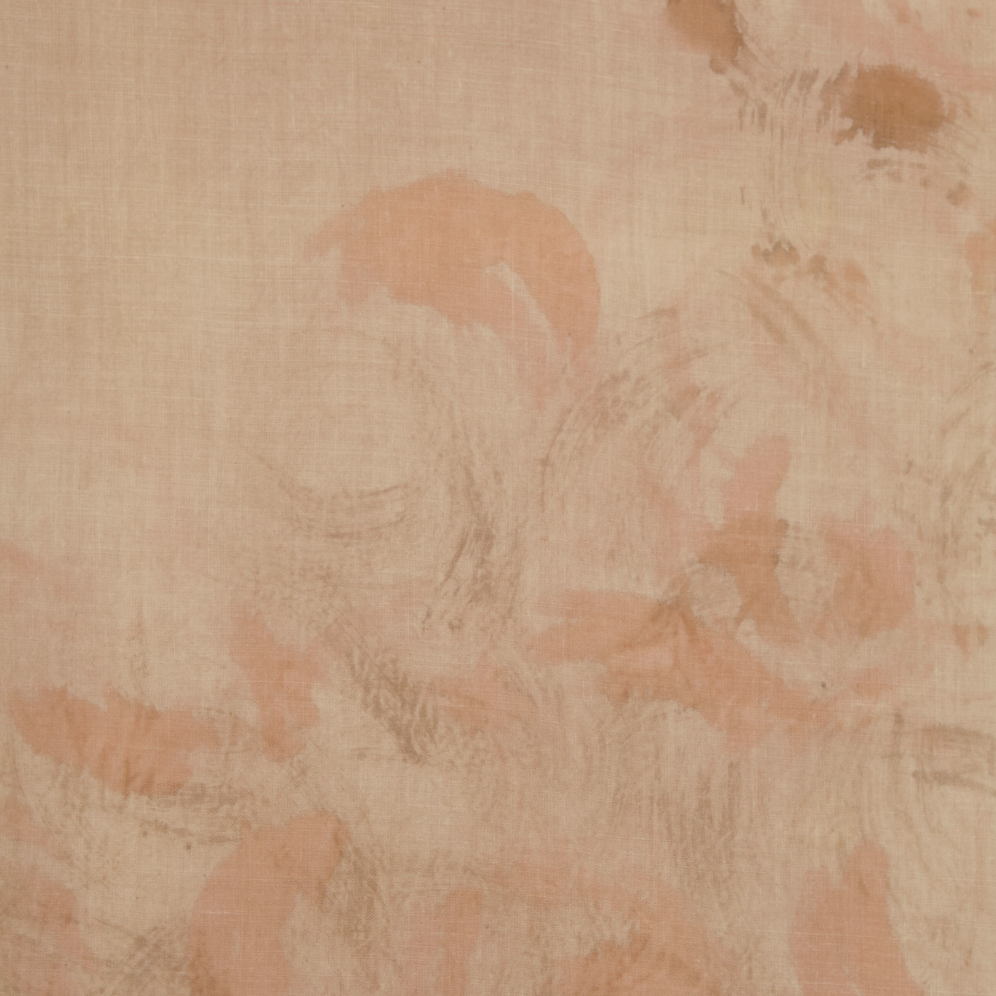 Natural Dyed Linen One of a Kind Tablecloth/Throw – Feather Storm - Ellen Mae Williams Hand Dyed Linen Feather Storm The Garnered Detail 2
