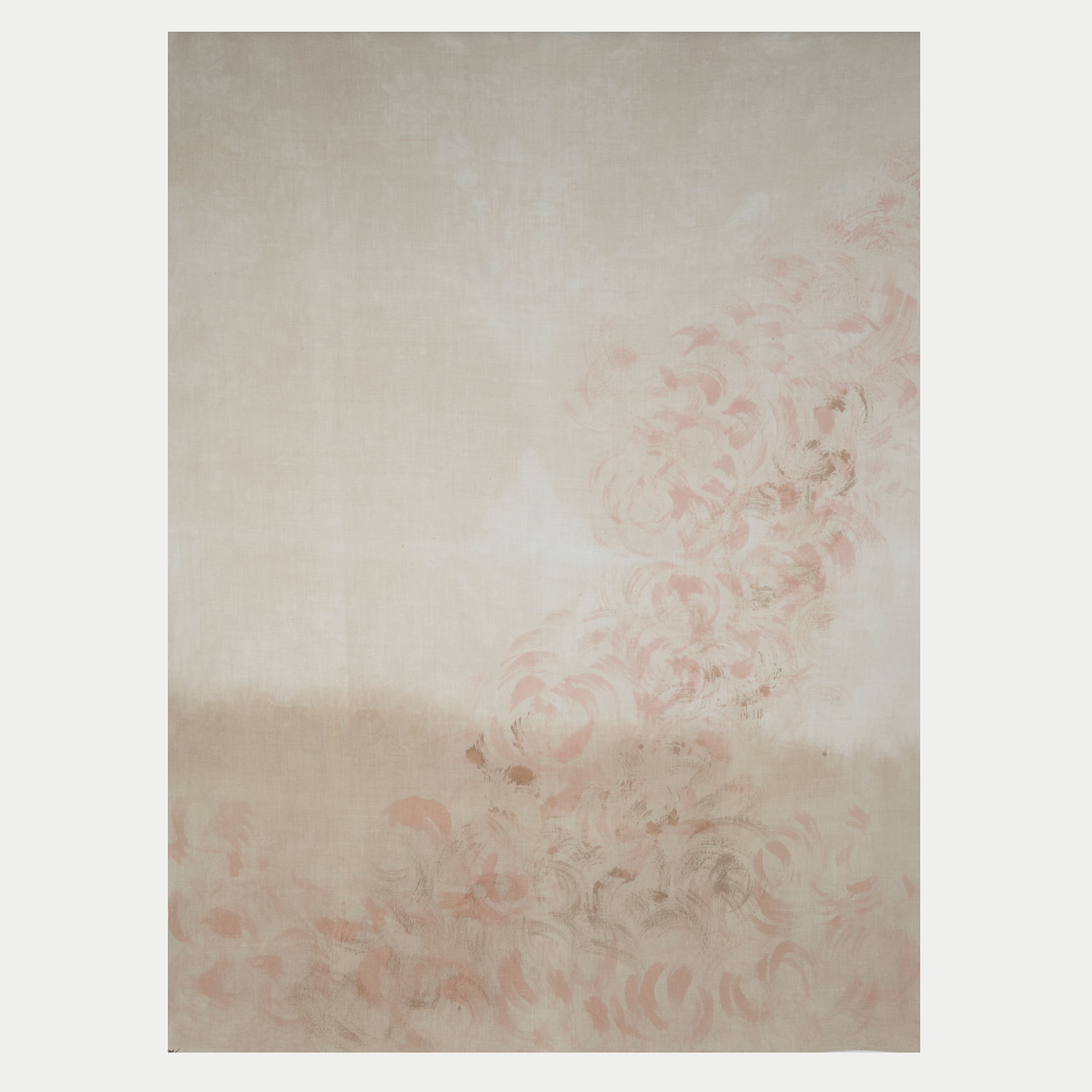 Natural Dyed Linen One of a Kind Tablecloth/Throw – Feather Storm - Ellen Mae Williams Hand Dyed Linen Feather Storm The Garnered Full