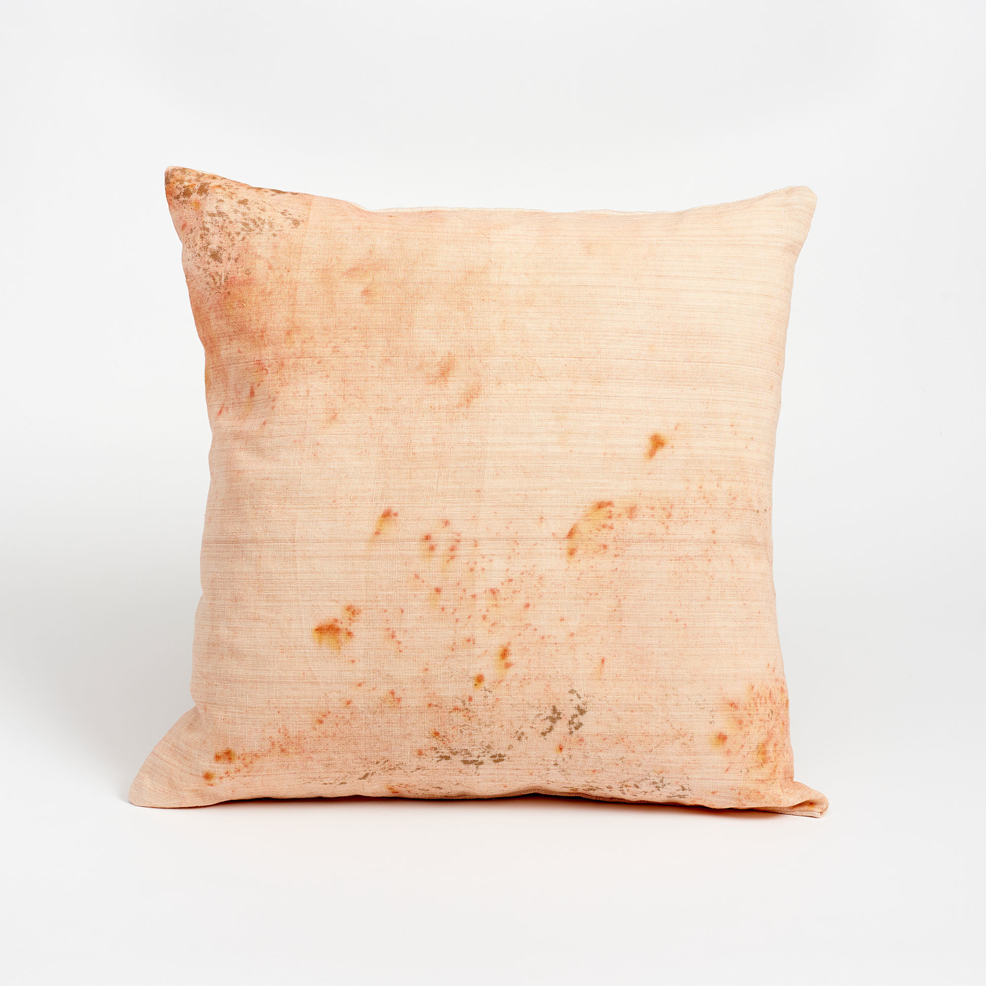 Natural Dyed Linen Cushion - Russet Flecks - Ellen Williams Fabric Cushion Russet Flecks The Garnered