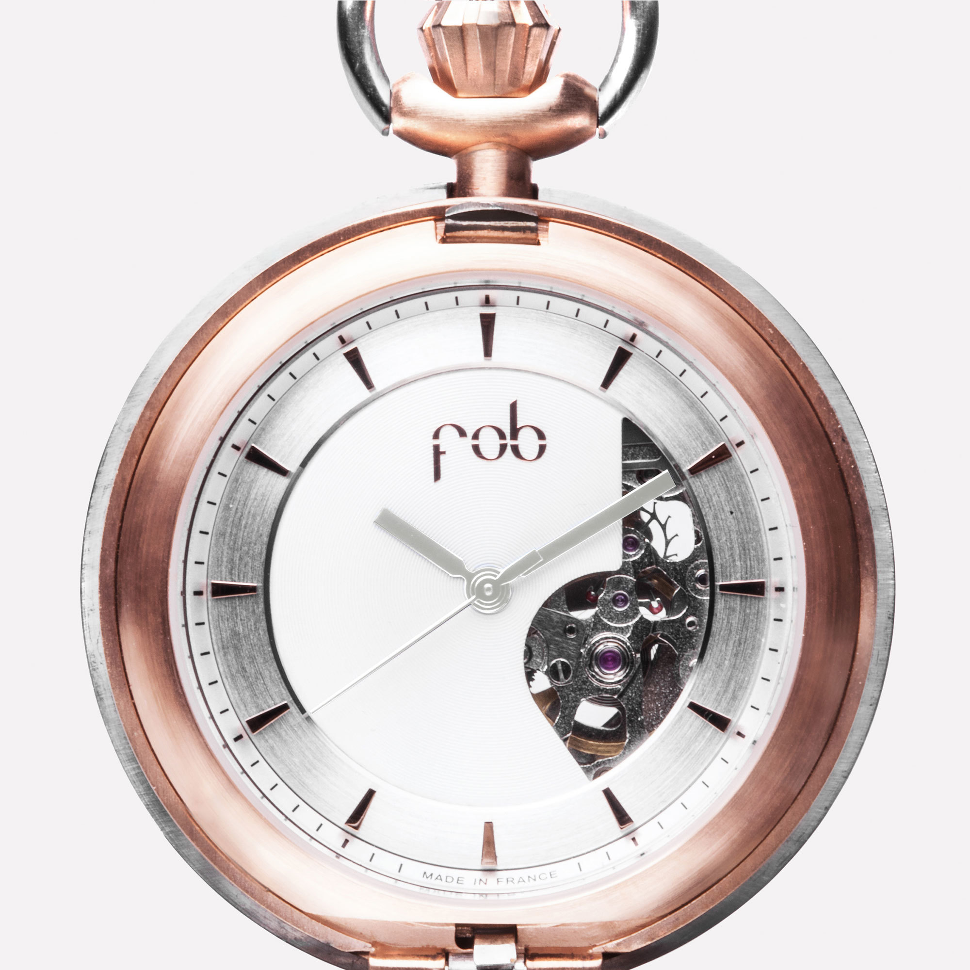 Rehab 40 S Rose Gold – Pocket Watch - Fob Rehab 40 S Pink Gold Pocket Watch Fob Watches The Garnered 9
