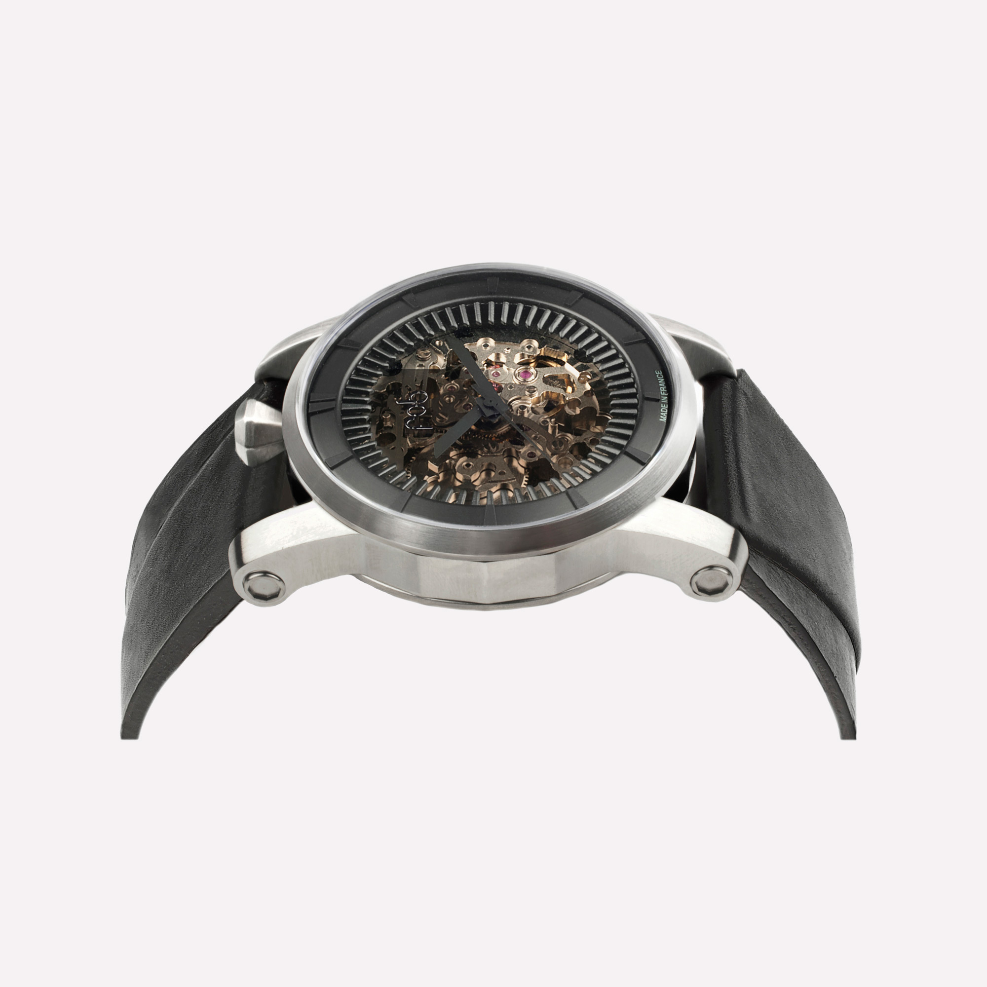 Rehab 413 Silver - Black Vacchetta Leather Strap Watch - Fob Rehab 413 Silver Fob Watches The Garnered 2