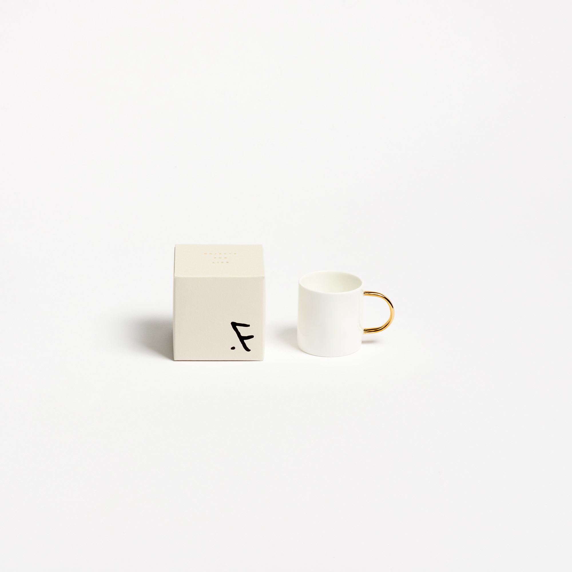 Set of 4 Fine Bone China Small Espresso Cups with Gold Handle - Gold Espresso Cup Feldspar Ceramics The Garnered 10