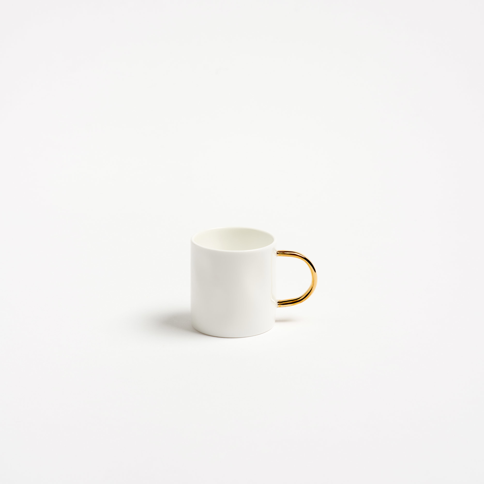 Set of 4 Fine Bone China Small Espresso Cups with Gold Handle - Gold Espresso Cup Feldspar Ceramics The Garnered 9