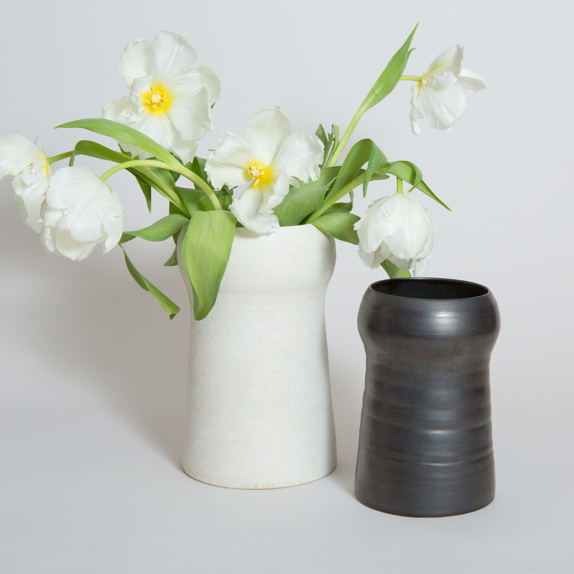 Small Pewter Stoneware Stupa Vase - Stupa Vase Kathy Erteman Ceramics The Garnered Styled