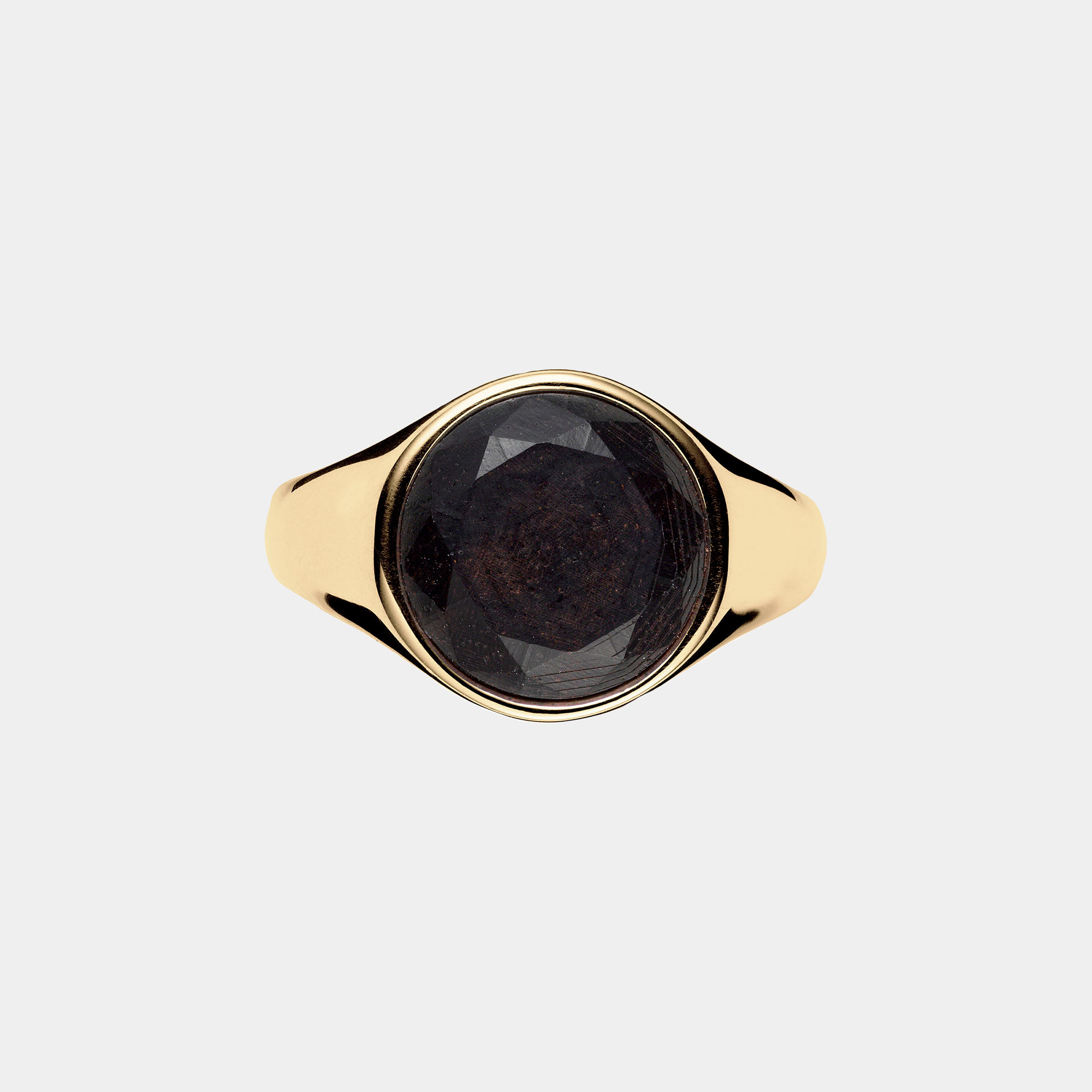 Kindred 18K Gold Ring with Mpingo 'Diamond' - Kinraden Fine Jewelry 18K Gold Kindred Ring The Garnered Front