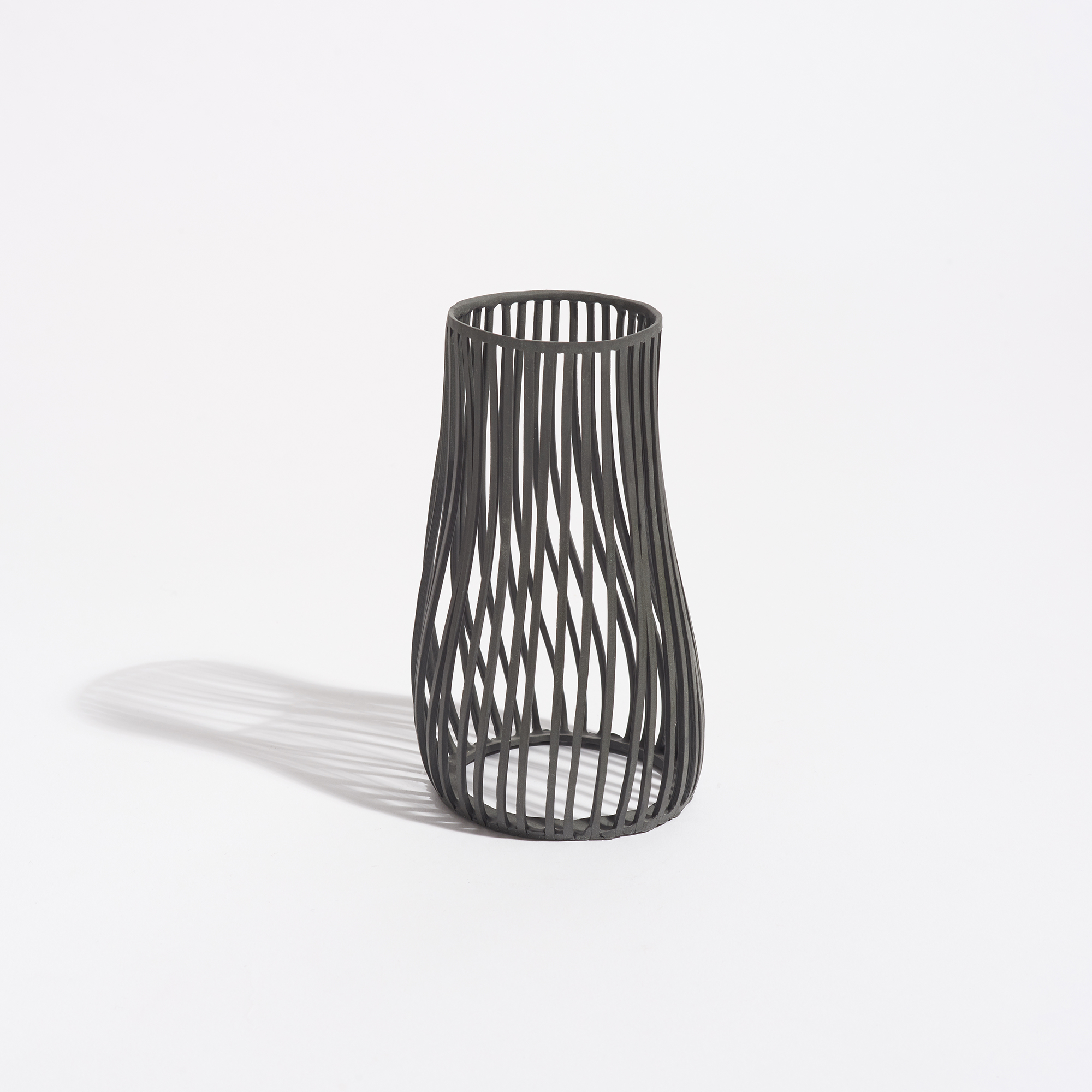 Medium Charcoal Lines Vessel #1 - Lauren Nauman Ceramics The Garnered 2