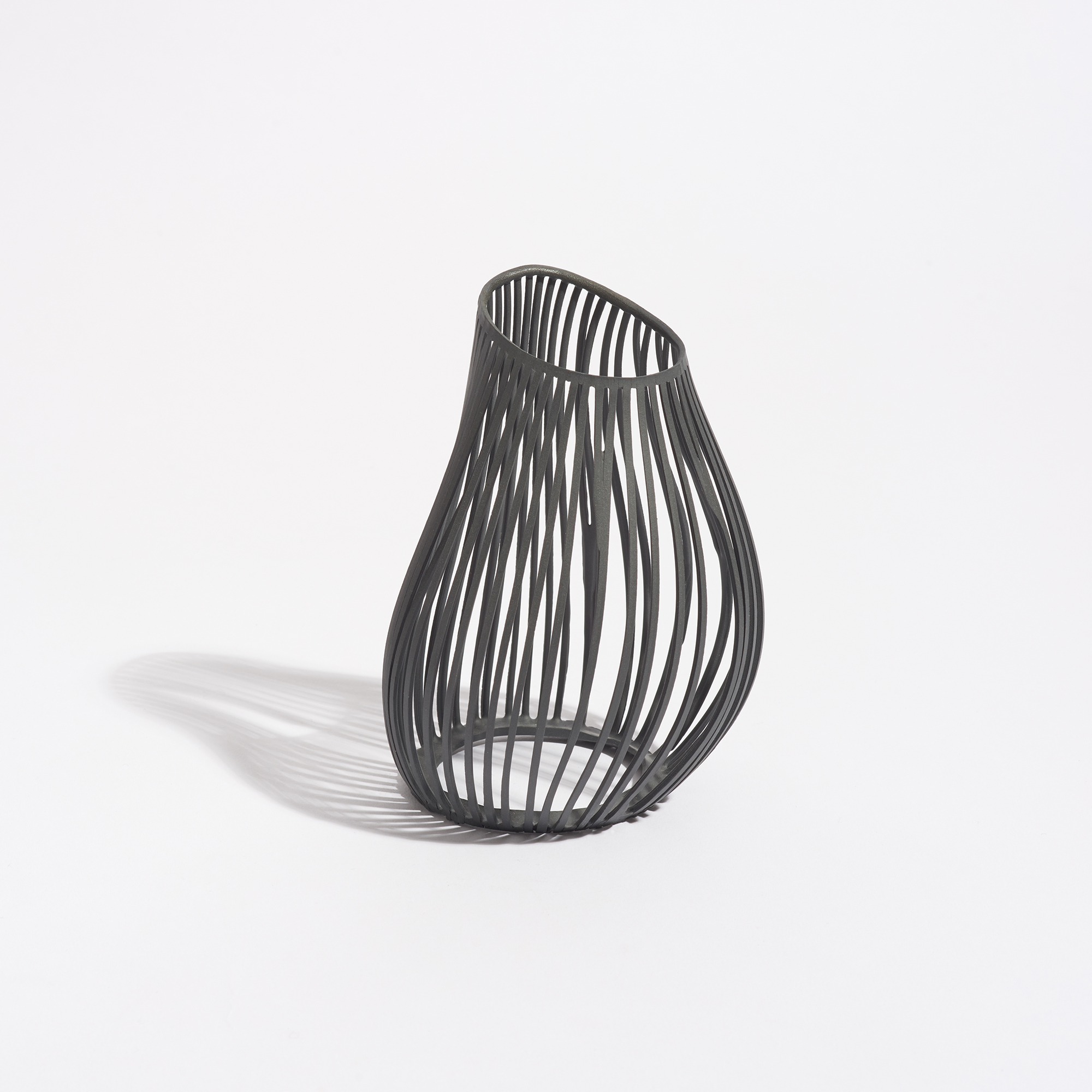Medium Charcoal Lines Vessel #2 - Lauren Nauman Ceramics The Garnered 3