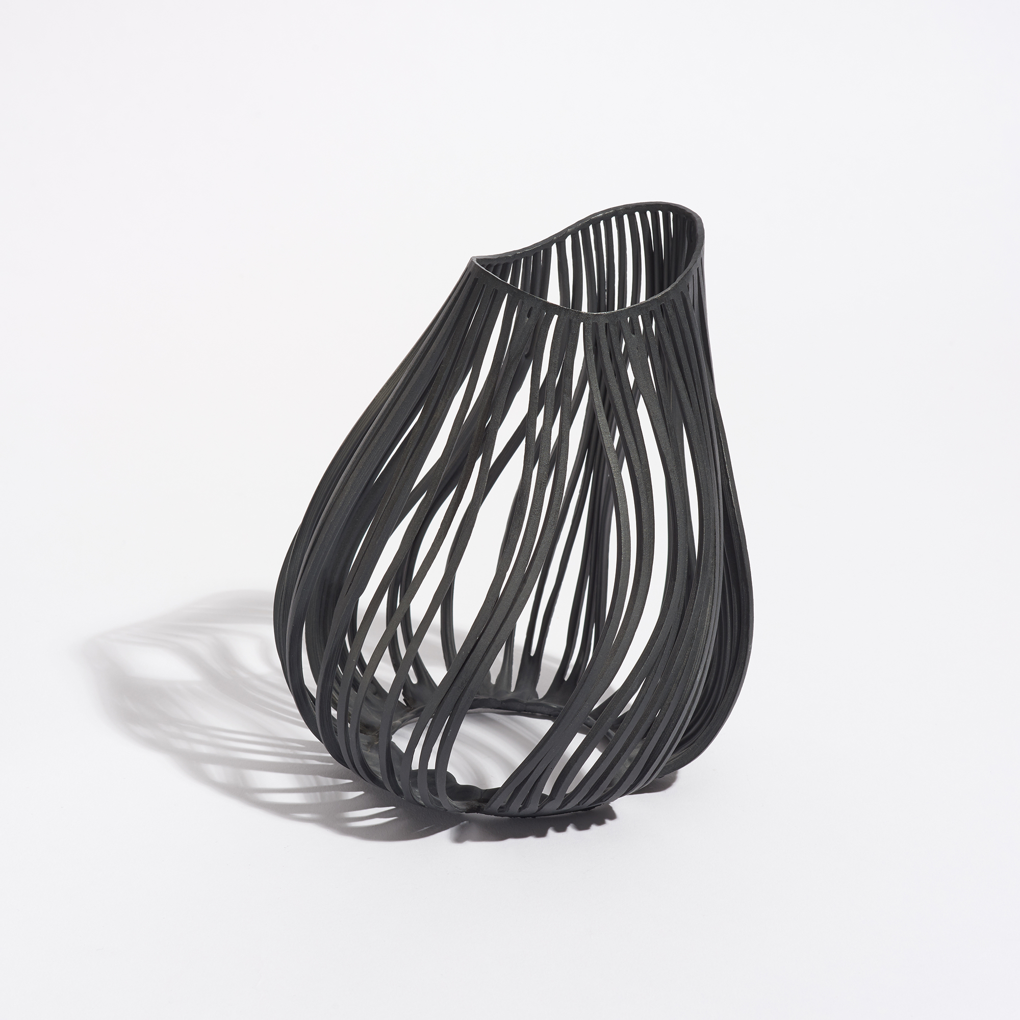 Large Charcoal Lines Vessel - Lauren Nauman Ceramics The Garnered 5