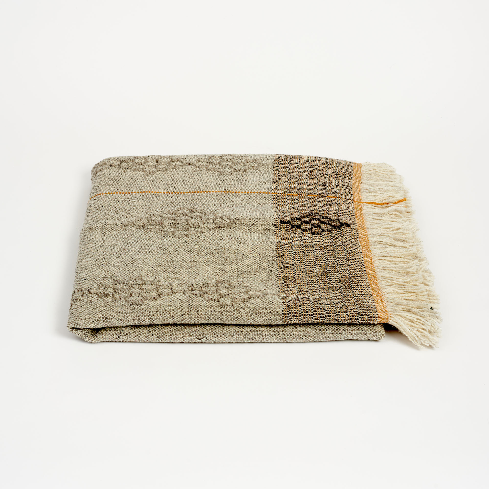 Apricity Hand-Woven Wool Throw - The Garnered Maria Sigma Hand Woven Textiles Rug