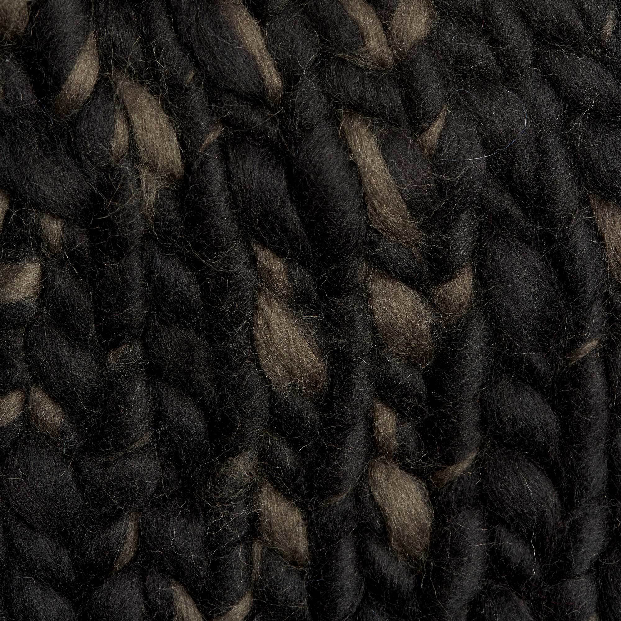 Men's Beanie Black and Carbon Hand-Crocheted Merino Wool Hat - Black Grey Beanie Men Mischa Lampert Hats The Garnered 35