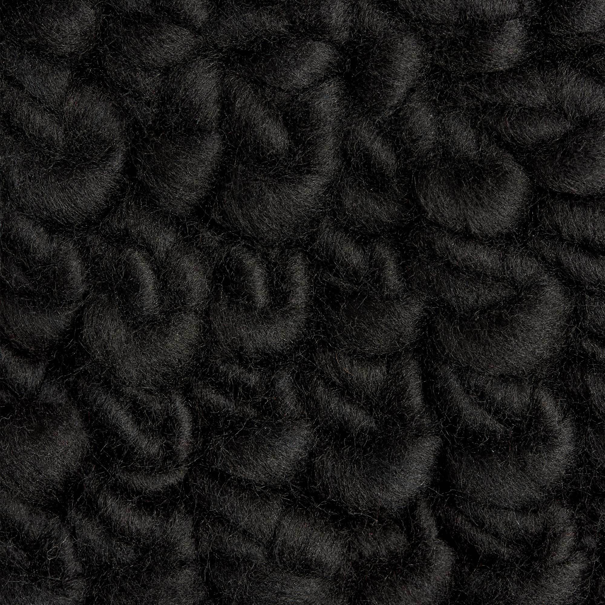 Mickey Black Hand-Crocheted Merino Wool Double Pom Hat - Black Mickey Beanie Mischa Lampert Hats The Garnered 8