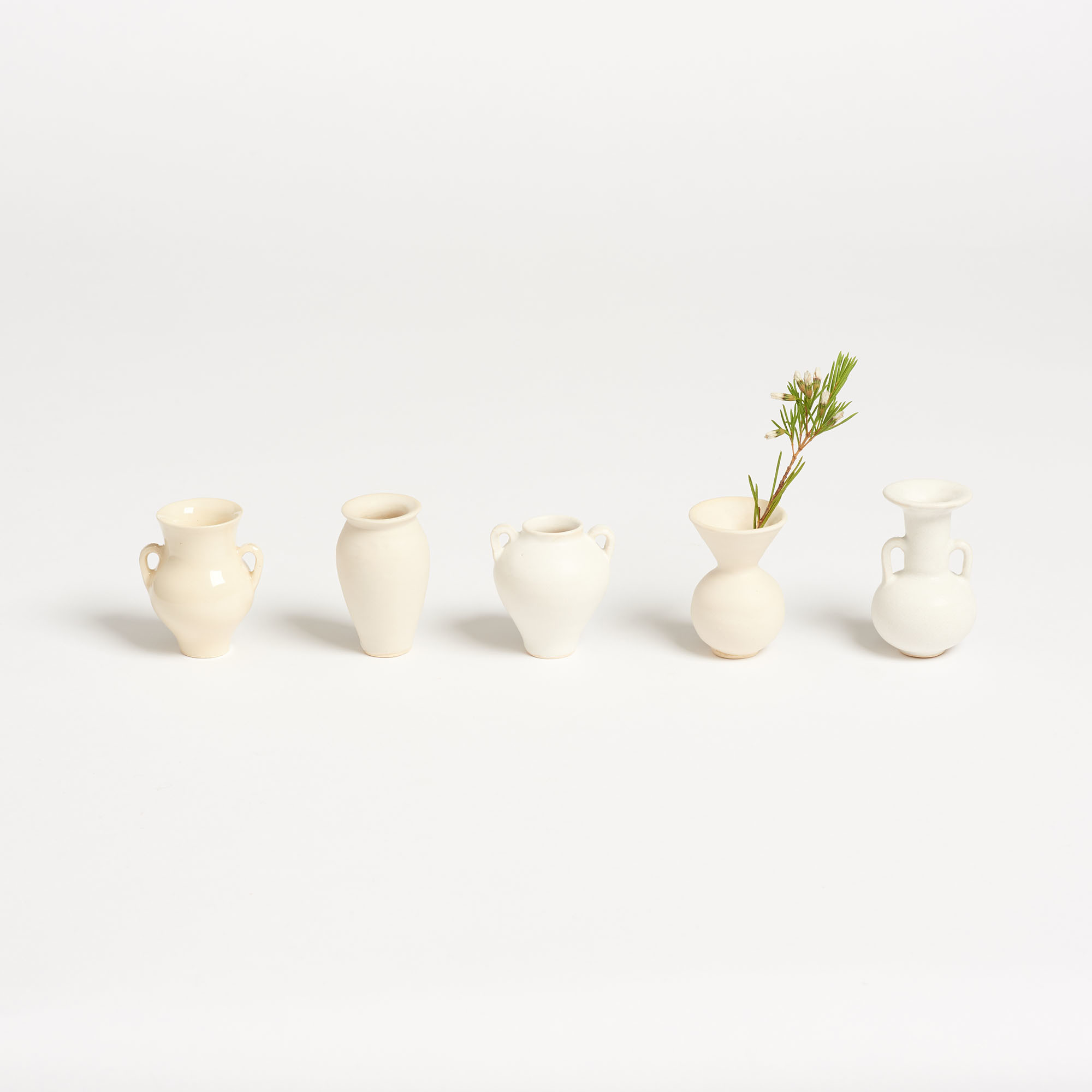Set of Decorative Miniature Ceramic Urns - Object Totem Miniature Ceramic Urns The Garnered 1