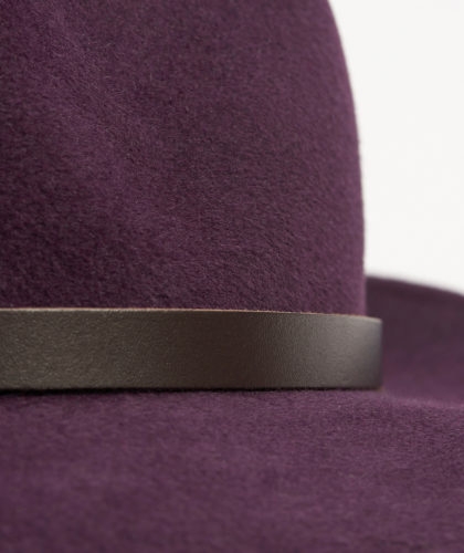 The Garnered - Purple Trilby With Leather Trim Paul Stafford The Garnered 1