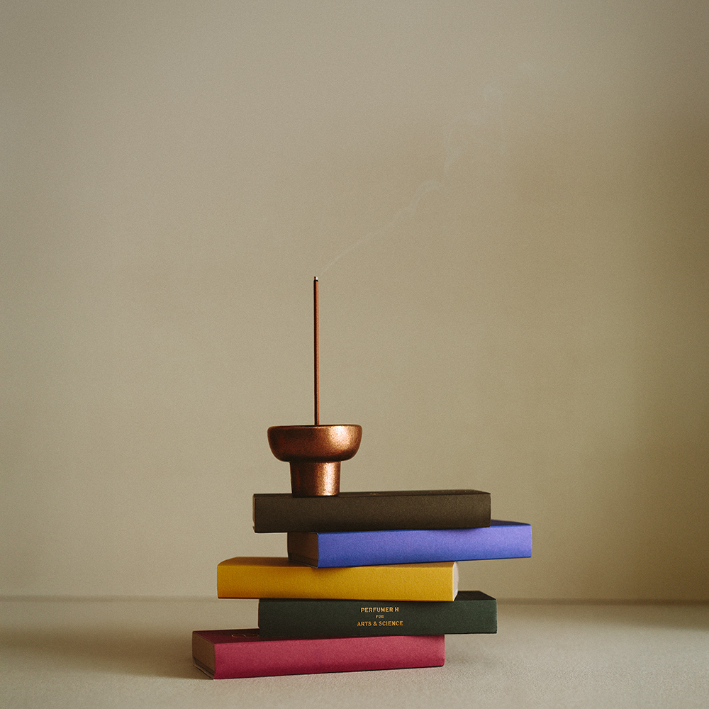 Incense Sticks - Ash - The Garnered Perfumer H Incense Stack Bronze Holder