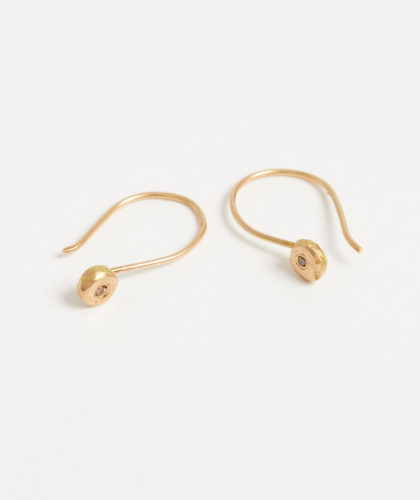The Garnered - Gold Diamond Drop Earrings Rebecca Peacock Jewellery The Garnered 6