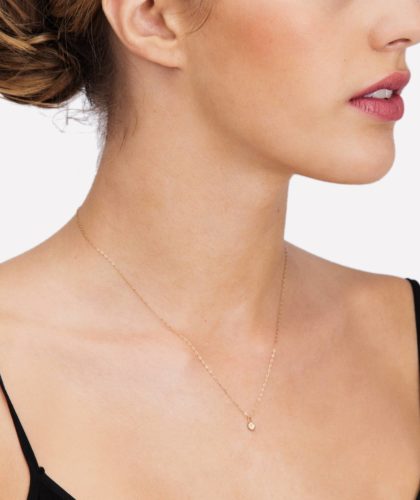 The Garnered - Gold Diamond Pendant Rebecca Peacock Jewellery The Garnered 1