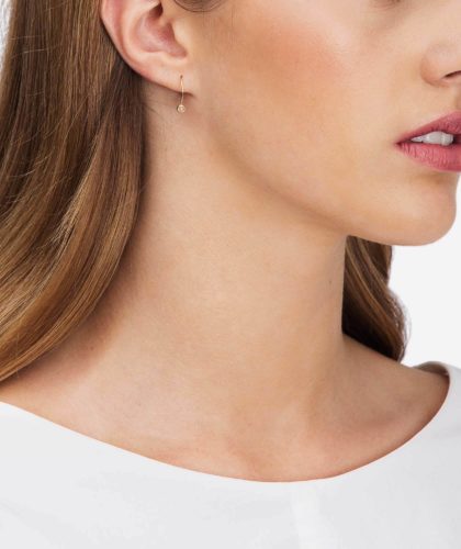 The Garnered - Gold Pearl Drop Earrings Rebecca Peacock Jewellery The Garnered 6