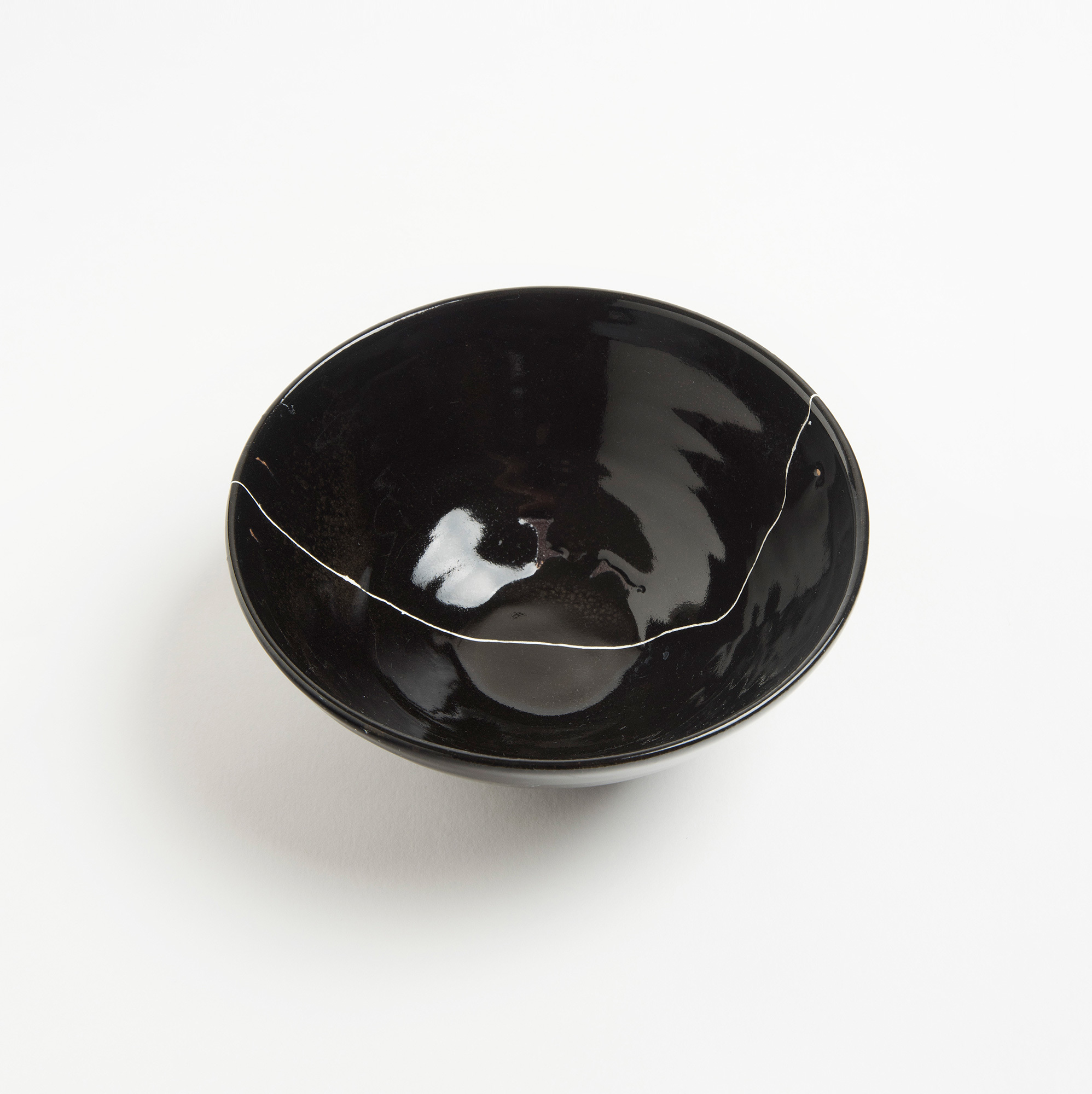 Black Fracture Bowl No.1 Unique Piece - Black Fracture 1 Series Bowl Romy Northover Ceramics The Garnered 1