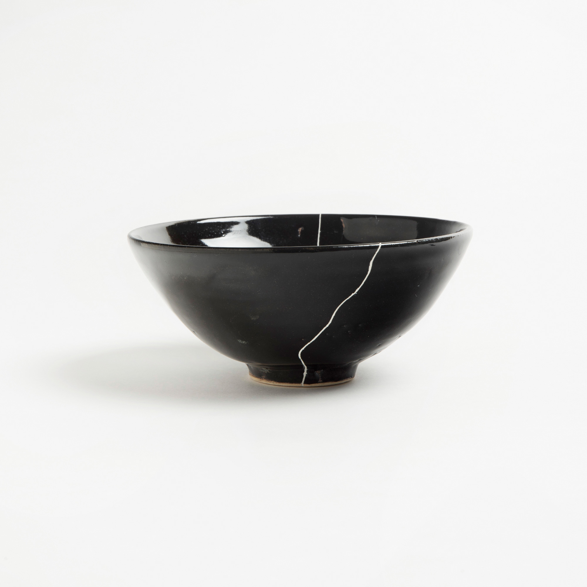 Black Fracture Bowl No.1 Unique Piece - Black Fracture 1 Series Bowl Romy Northover Ceramics The Garnered 3
