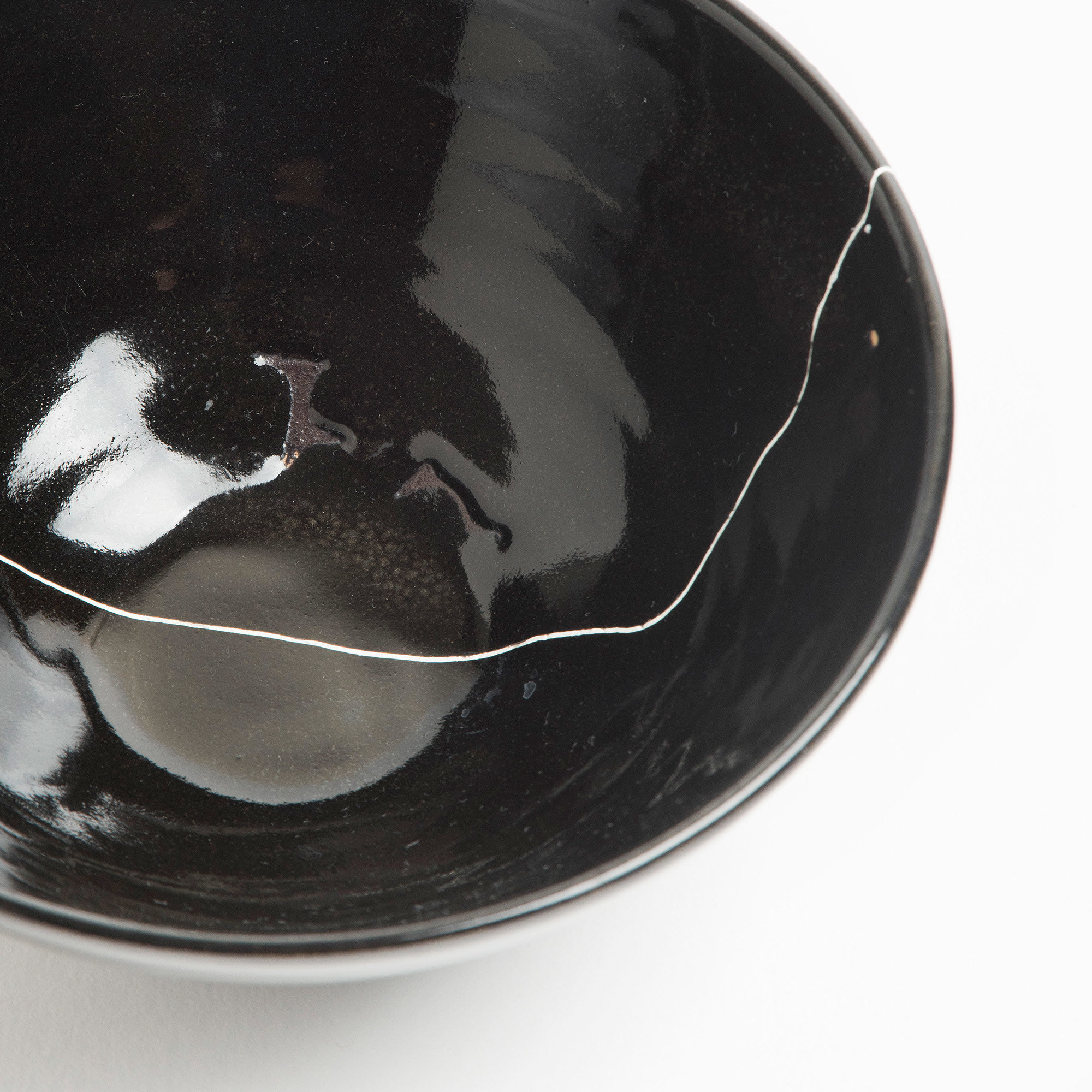 Black Fracture Bowl No.1 Unique Piece - Black Fracture 1 Series Bowl Romy Northover Ceramics The Garnered