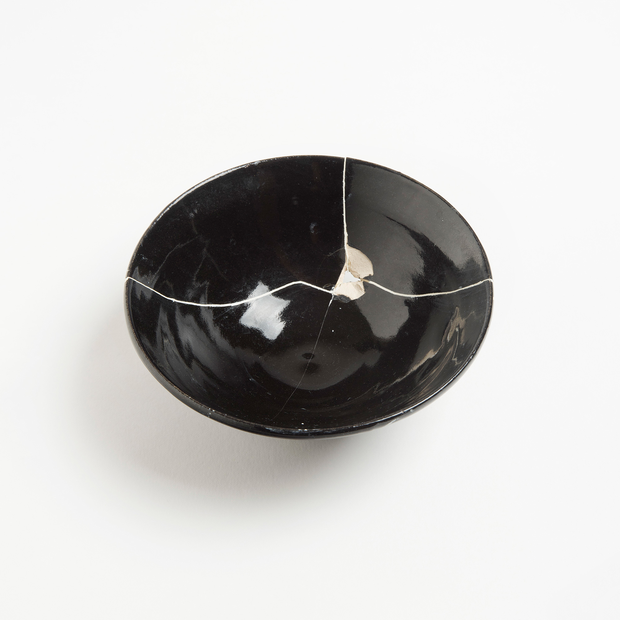Black Fracture Bowl No. 3 Unique Piece - Black Fracture 3 Series Bowl Romy Northover Ceramics The Garnered 72 1