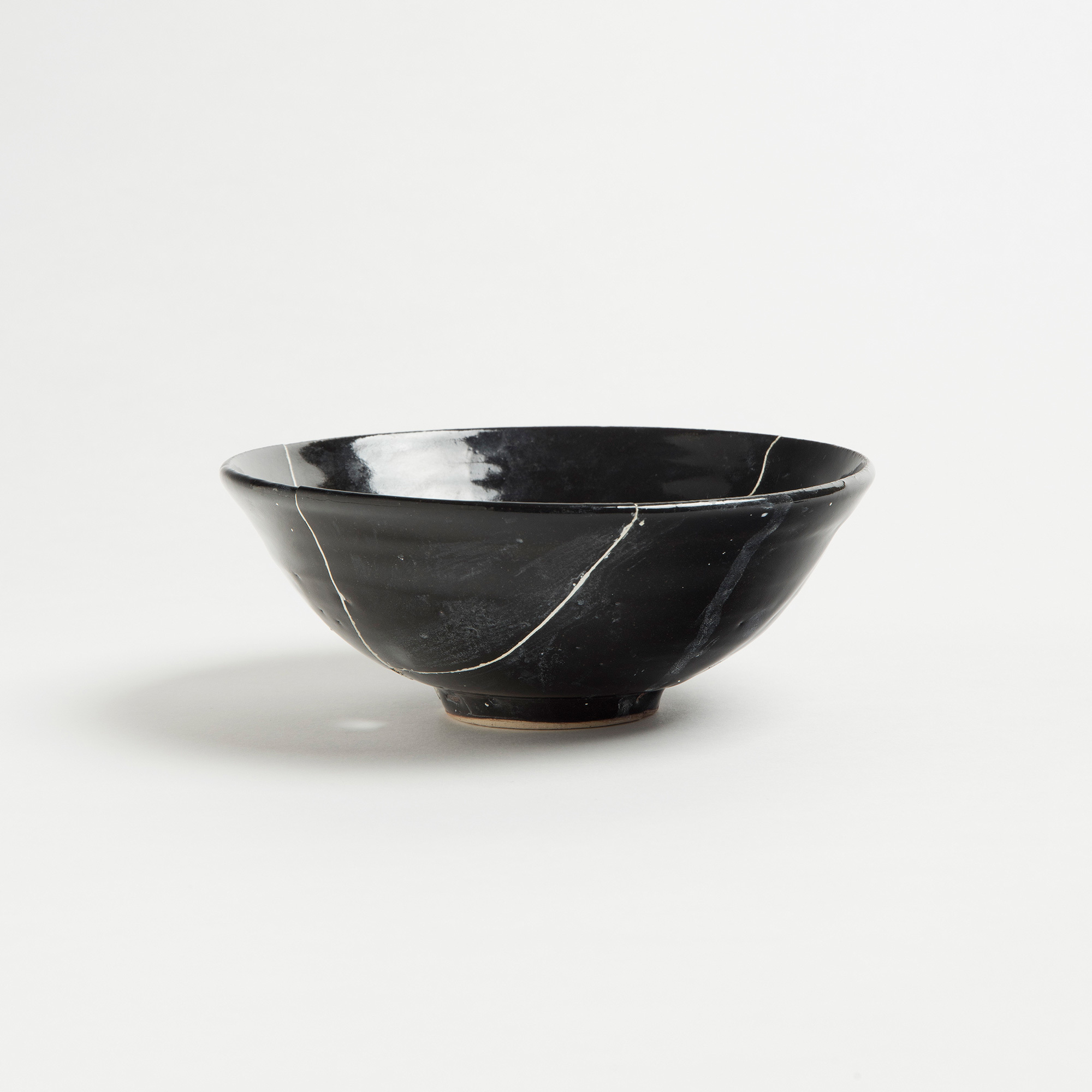 Black Fracture Bowl No. 4 Unique Piece - Black Fracture 4 Series Bowl Romy Northover Ceramics The Garnered 2