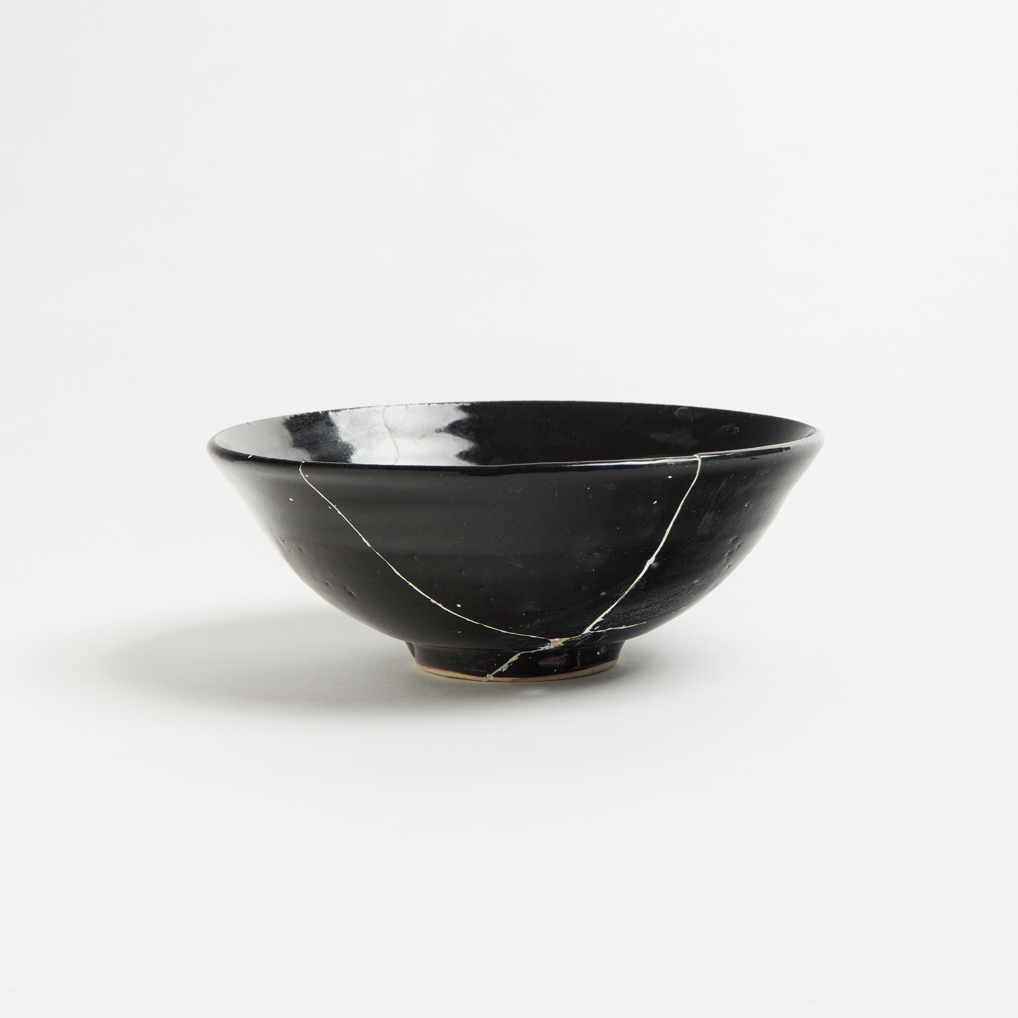 Black Fracture Bowl No. 4 Unique Piece - Black Fracture 4 Series Bowl Romy Northover Ceramics The Garnered 3