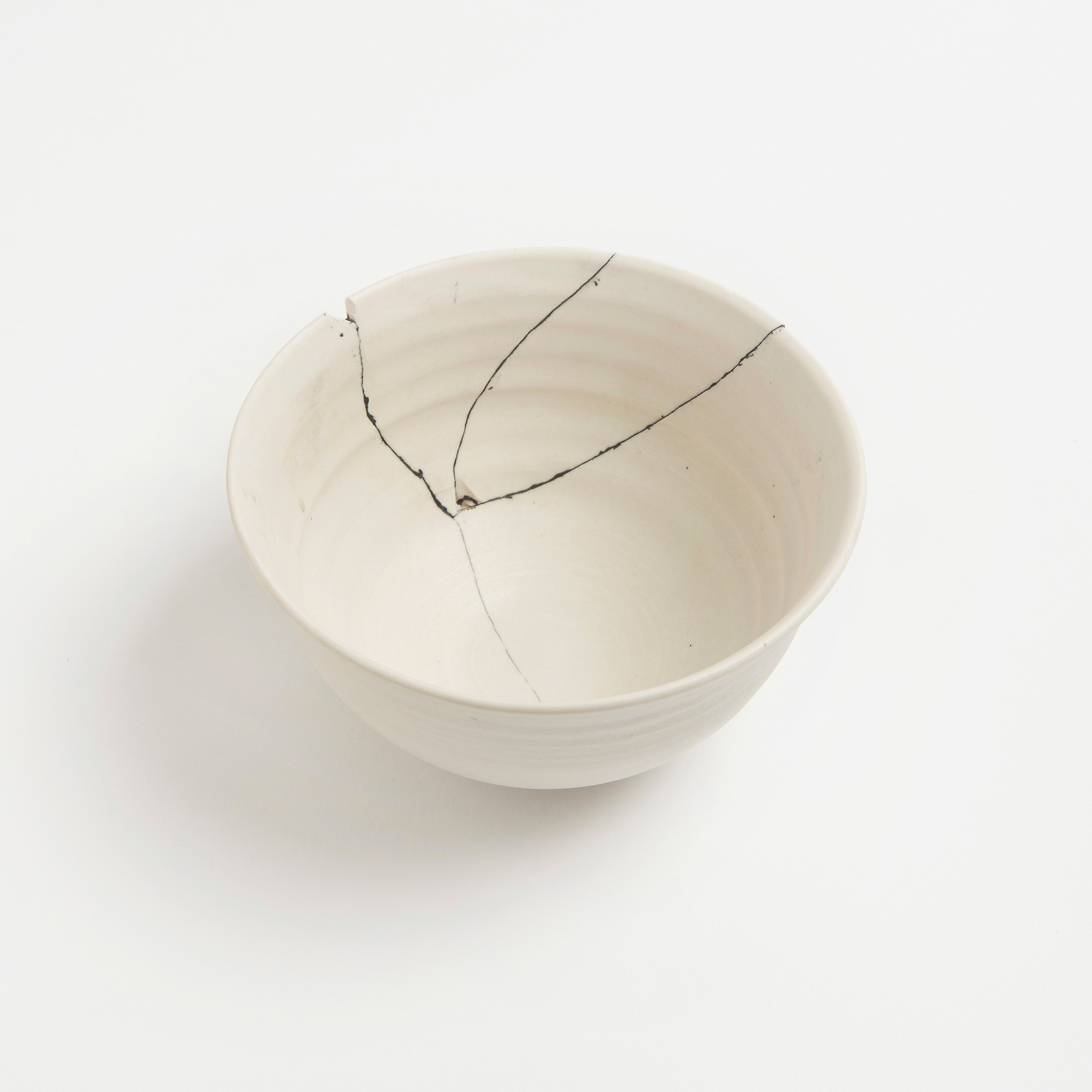 White Fracture Bowl No. 2 Unique Piece - White Fracture 2 Series Bowl Romy Northover Ceramics The Garnered 1